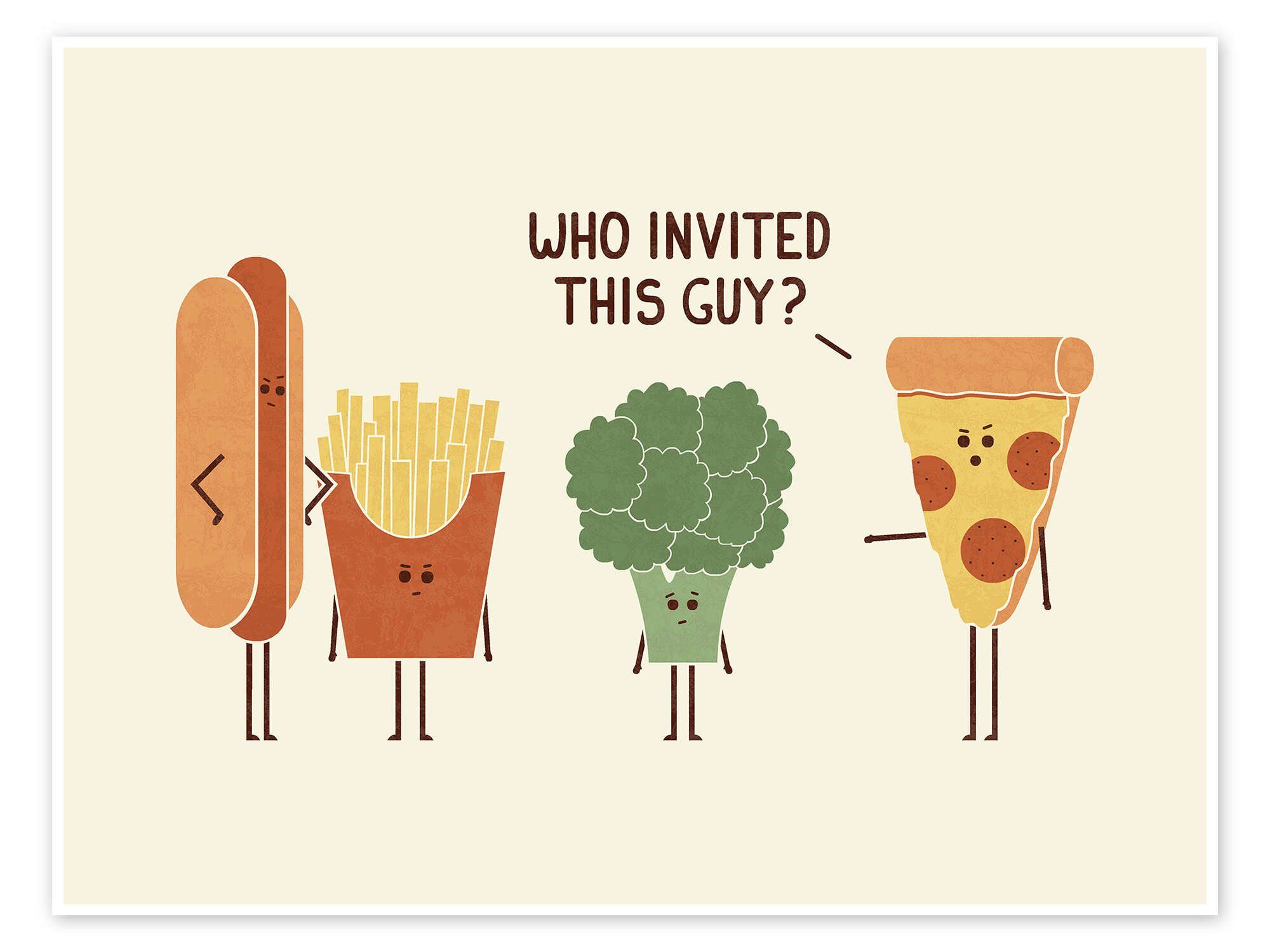 Posterlounge Wandbild Party Crasher, HandsOffMyDinosaur, erhältlich als Poster, Leinwandbild, Wandsticker oder Acrylglasbild