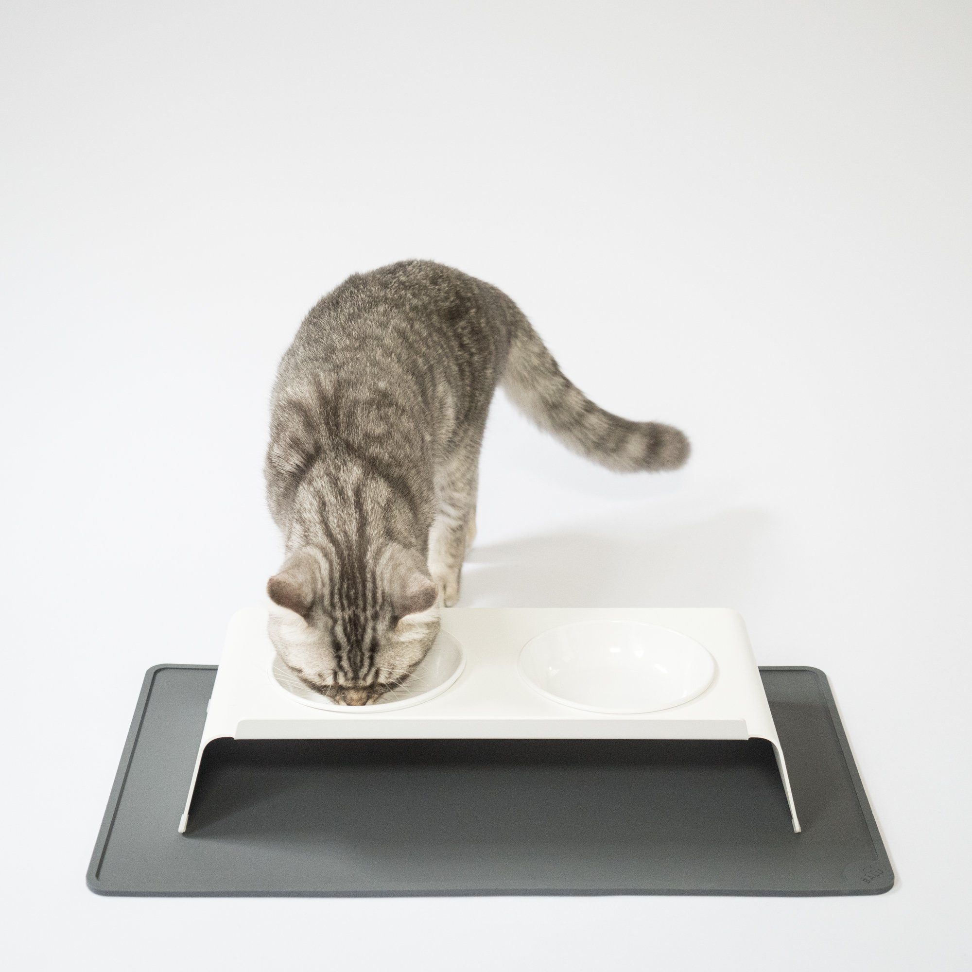 LucyBalu Napfunterlage SQUARE (50 x 29 cm), für Katzen, verschiedene Farben, lebensmittelechtes Silikon