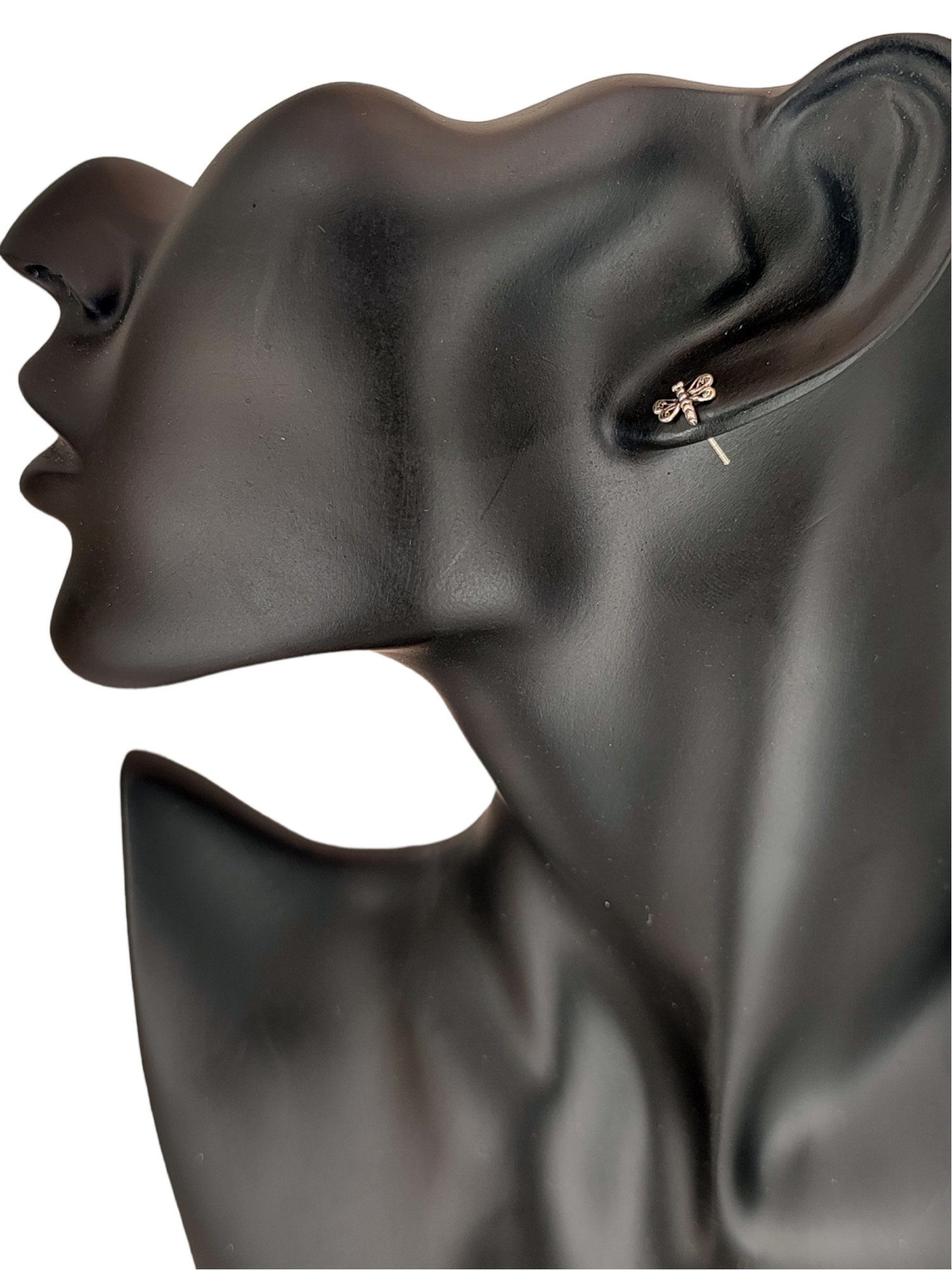 Kiss Ohrringe Leather Sterling 925 Ohrring Libelle Paarpreis Silber Ohr Ohrstecker-Set of