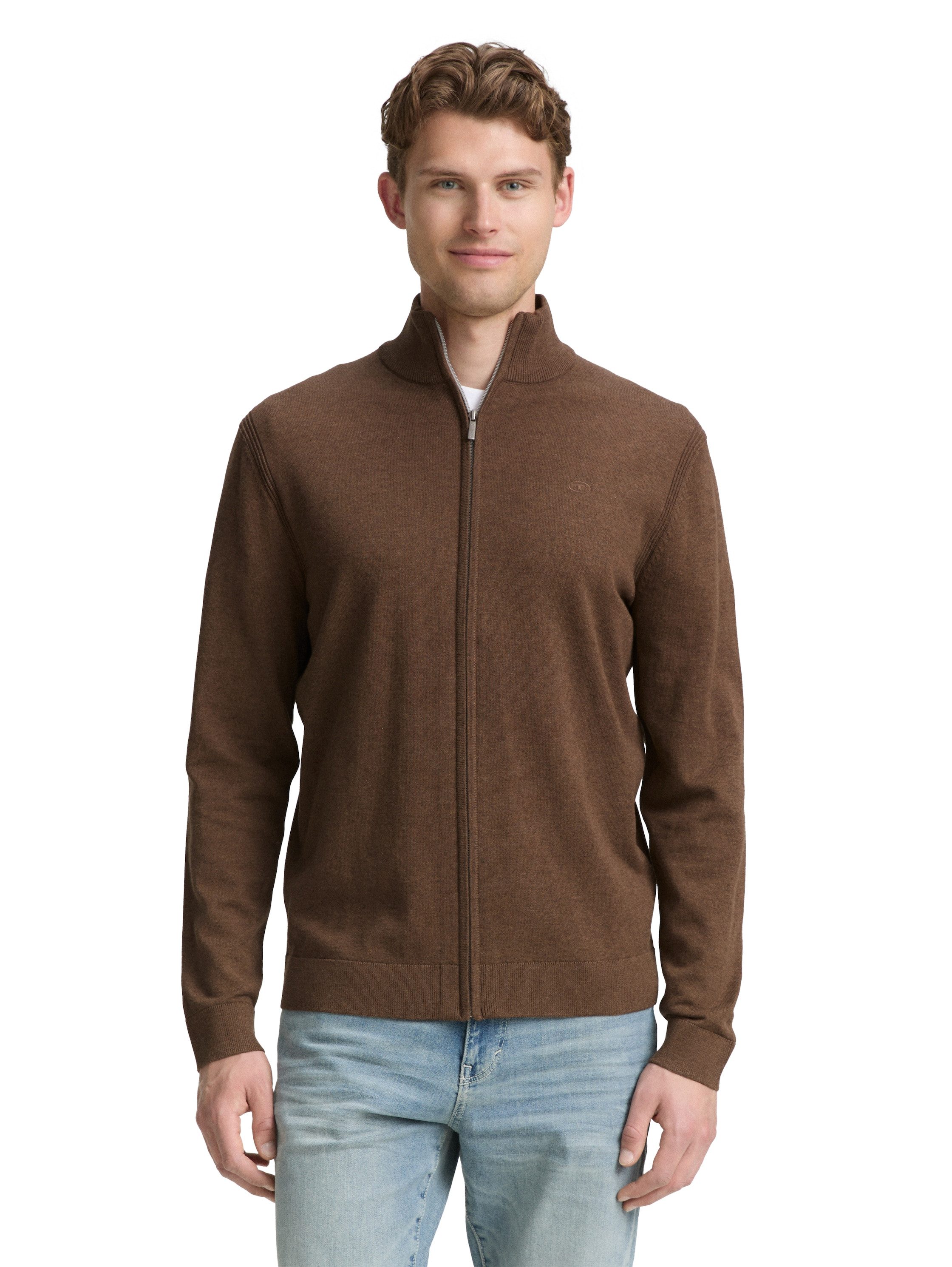 TOM TAILOR Strickjacke mit Logo Stickerei günstig online kaufen