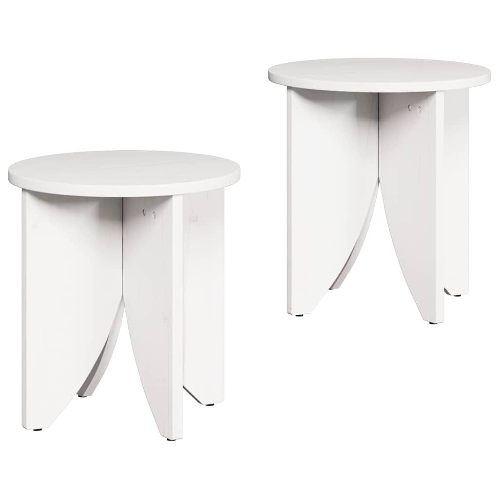 vidaXL Couchtisch Couchtisch 2 stk. Weiß 41,5 x 41,5 x 44 cm (2-St)