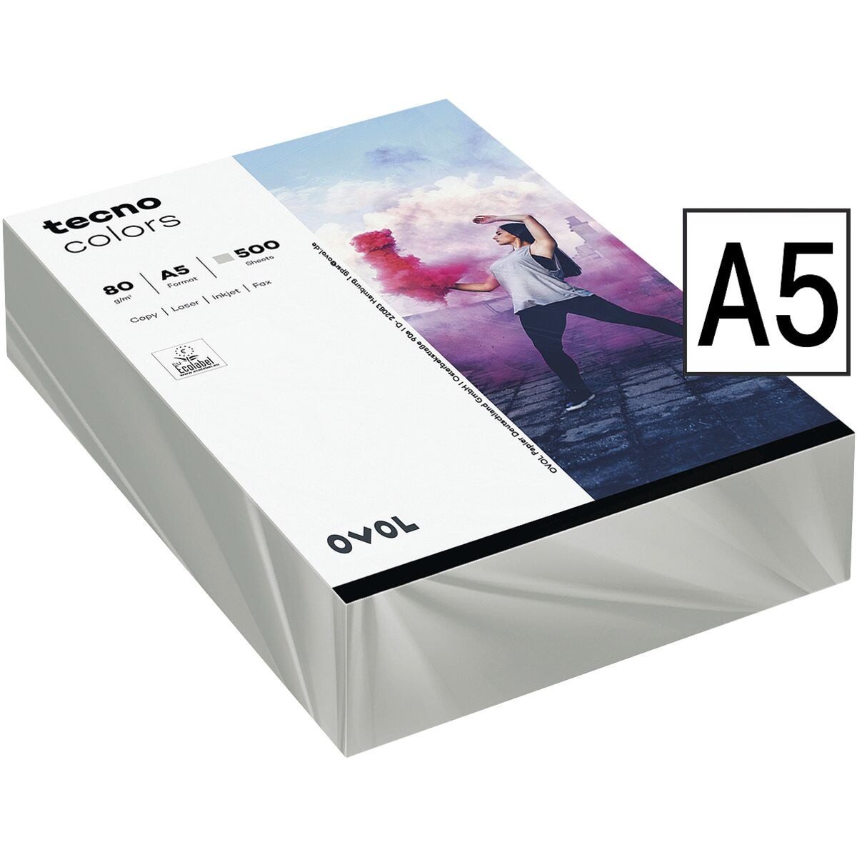 Inapa tecno Druckerpapier Rainbow, Pastellfarben, Format DIN A5, 80 g/m²