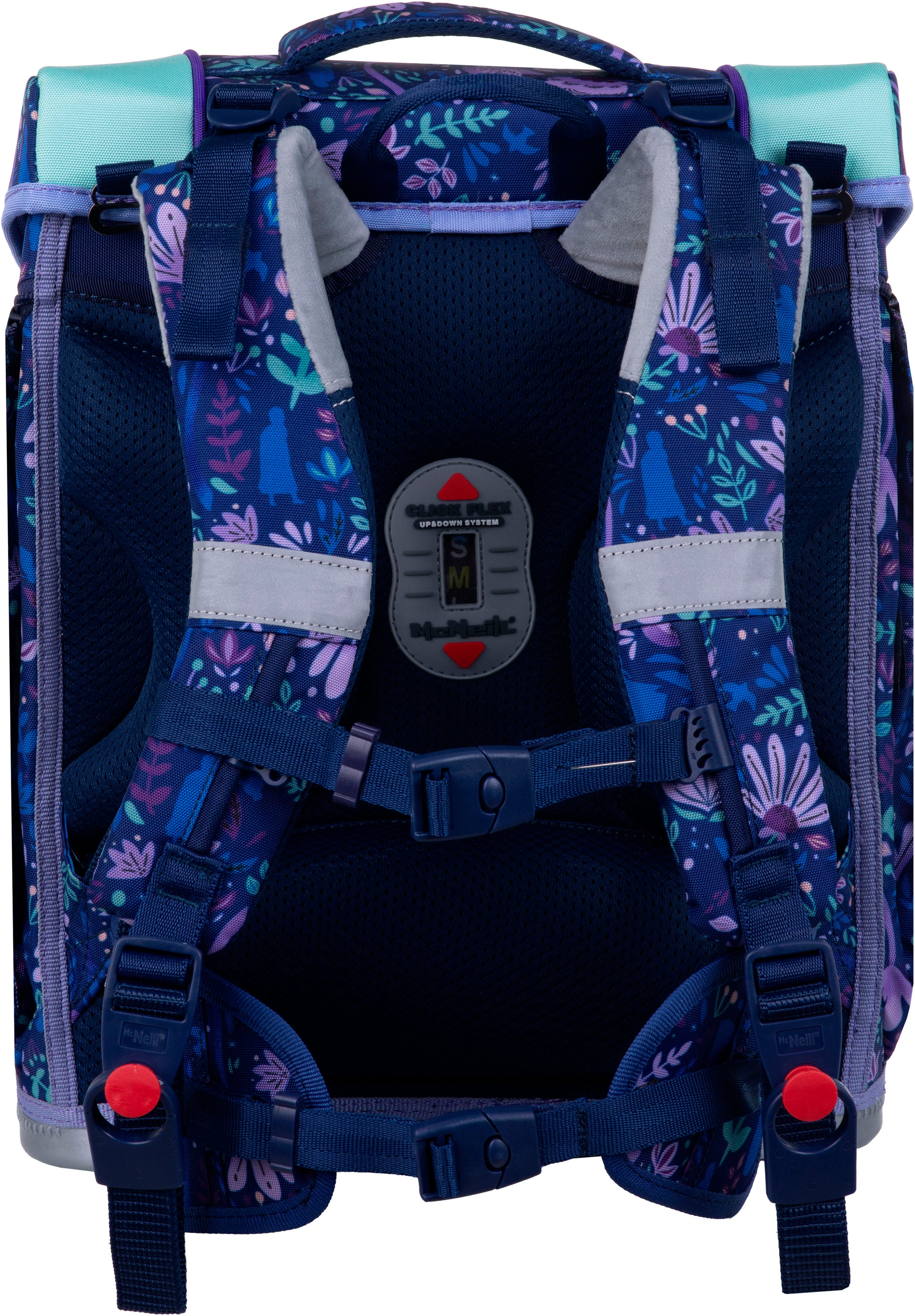 McNeill Schulranzen Perfecto, Frozen II (Set, 5-tlg), inkl. Federmäppchen, Turnbeutel, Schlamperrolle & Motivmagnet