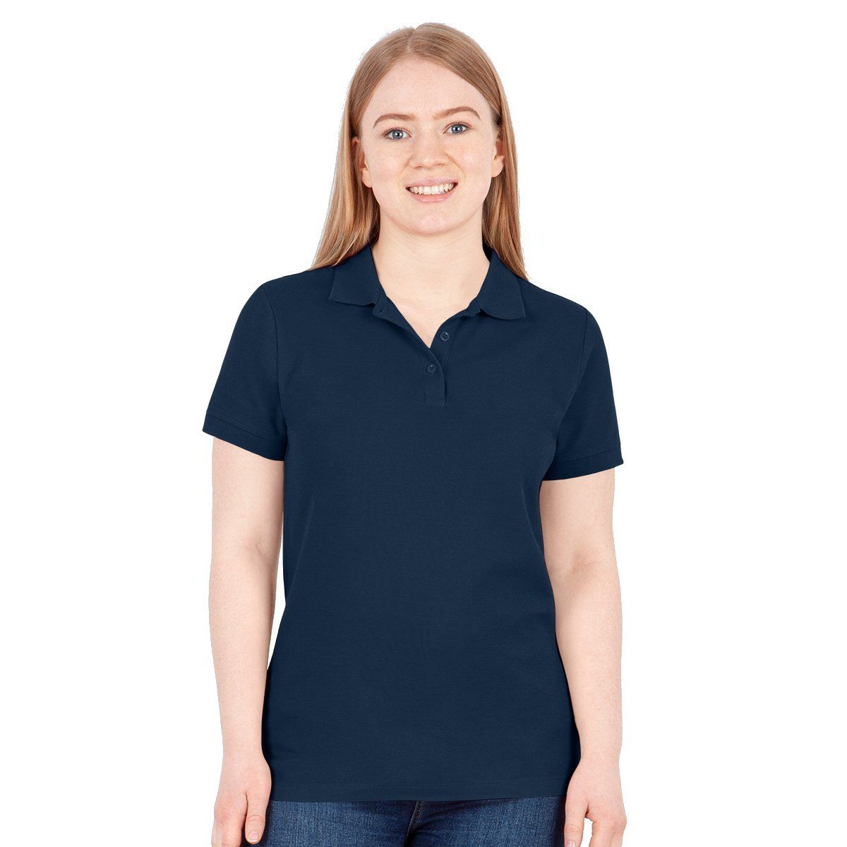 Poloshirt Organic Pique (Bio-Baumwolle, 200g/m2) dunkelblau Damen