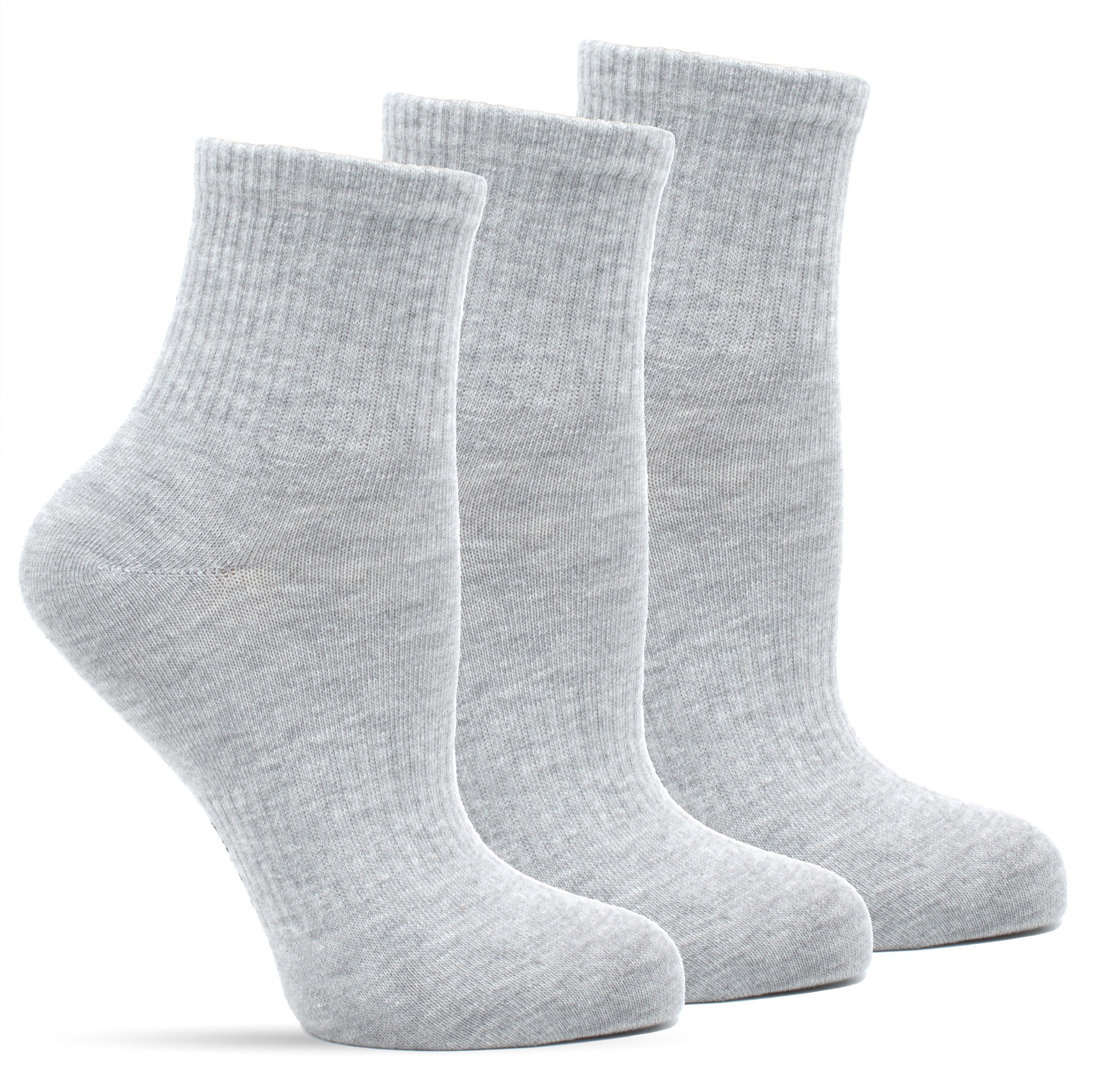 Socked Kurzsocken Quartersocken Herren, Damen (10-Paar) Schwarz / Weiß / Grau, verschiedene Muster