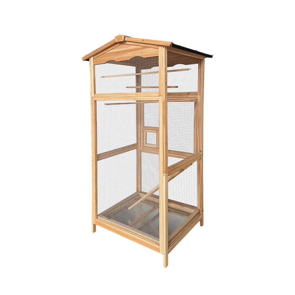 HOME DELUXE Vogelkäfig PICO Sittichkäfig, Kleintierkäfig, Hochwertiges Tannenholz