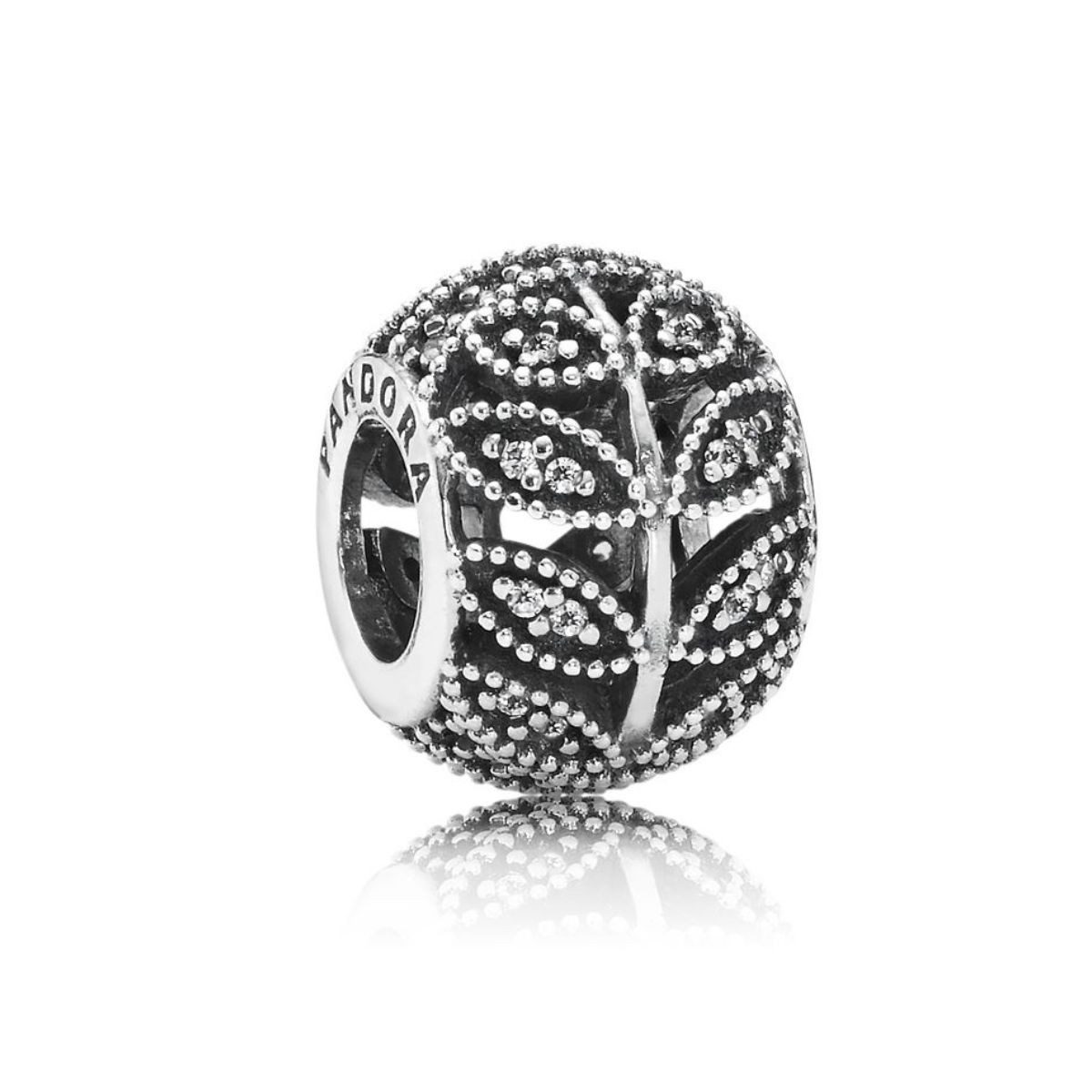 Charm-Einhänger Charm Damen Funkelnde Blätter Sterling-Silber 791380CZ