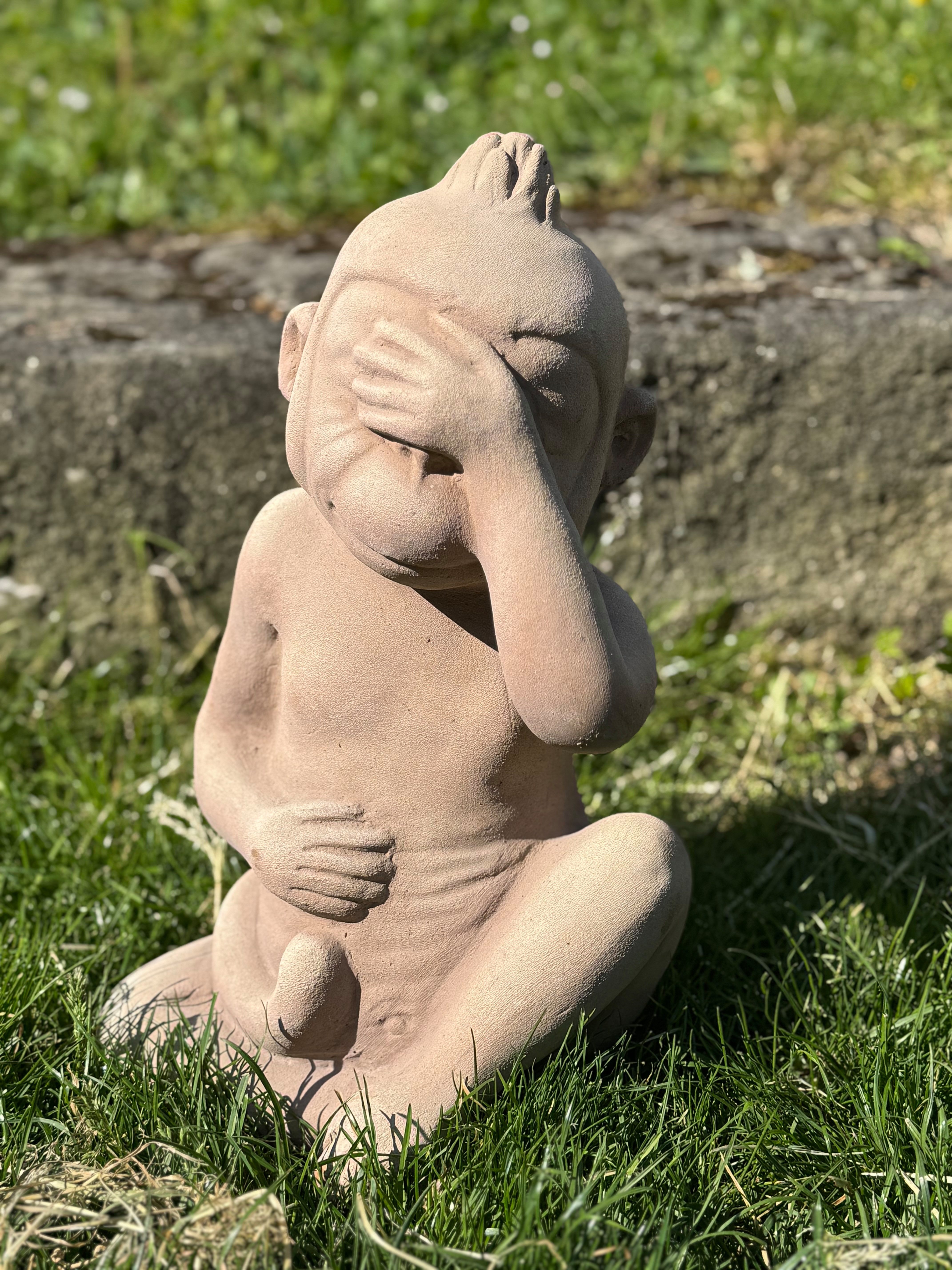 Seyila Home Dekofigur Affe Terracotta Cappuccino günstig online kaufen