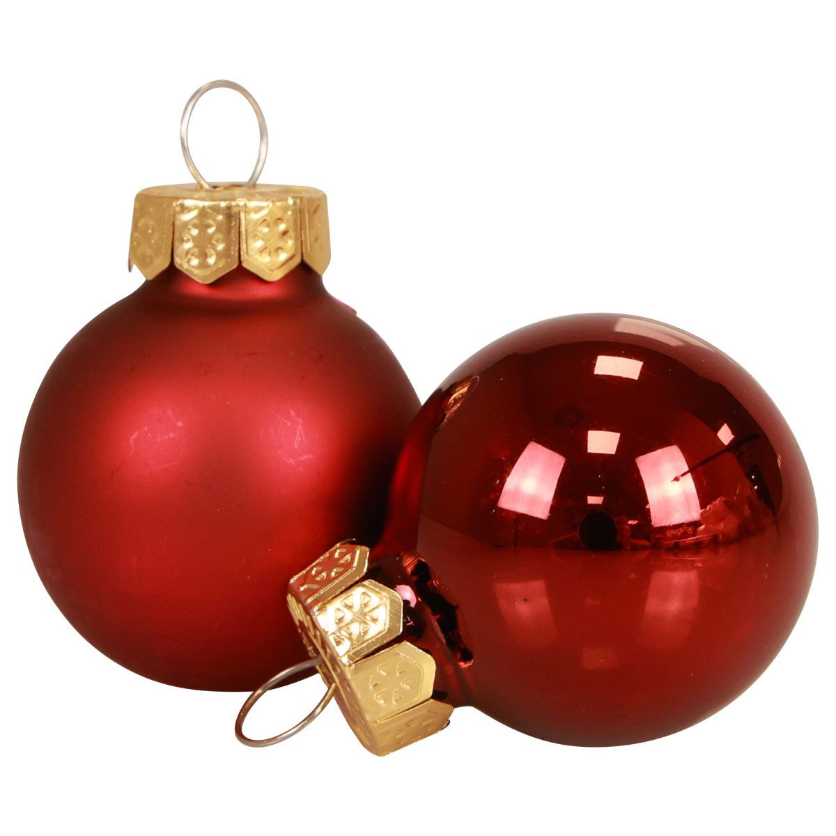 Kaemingk Weihnachtsbaumkugel Weihnachtsdeko Mini Kugeln Glas Matt Glänzend Dekoration für, 22 Stück