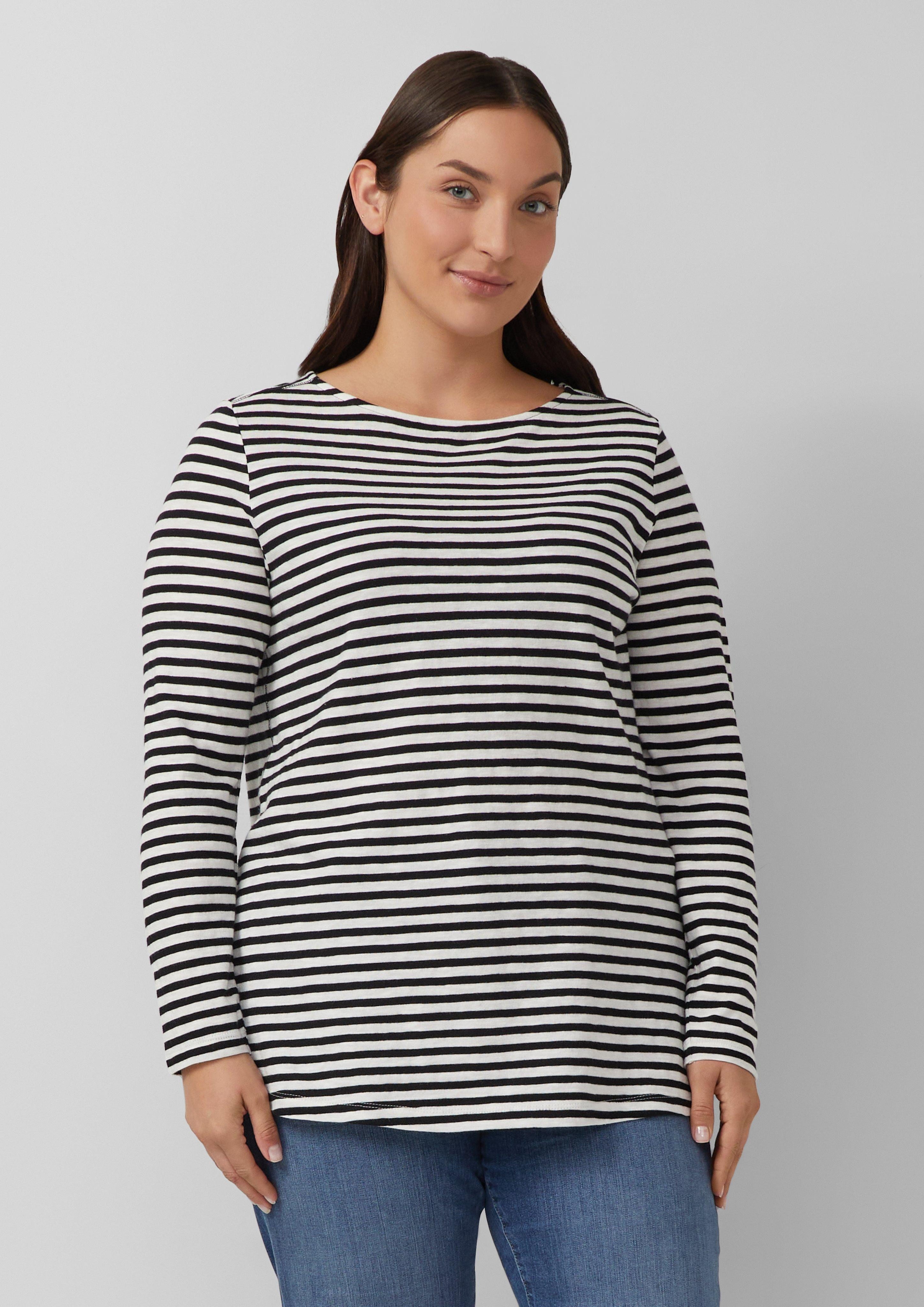 s.Oliver Langarmshirt Lässiges Langarmshirt mit U-Boot-Ausschnitt günstig online kaufen