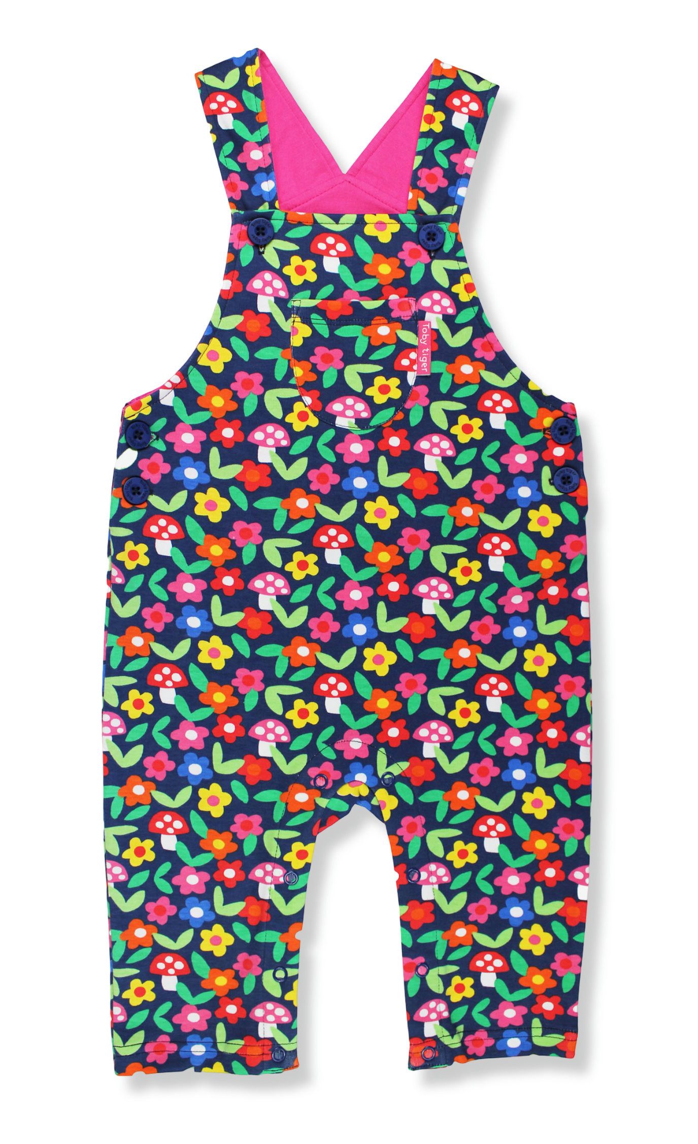 Toby Tiger Latzhose mit Blumen-Druck