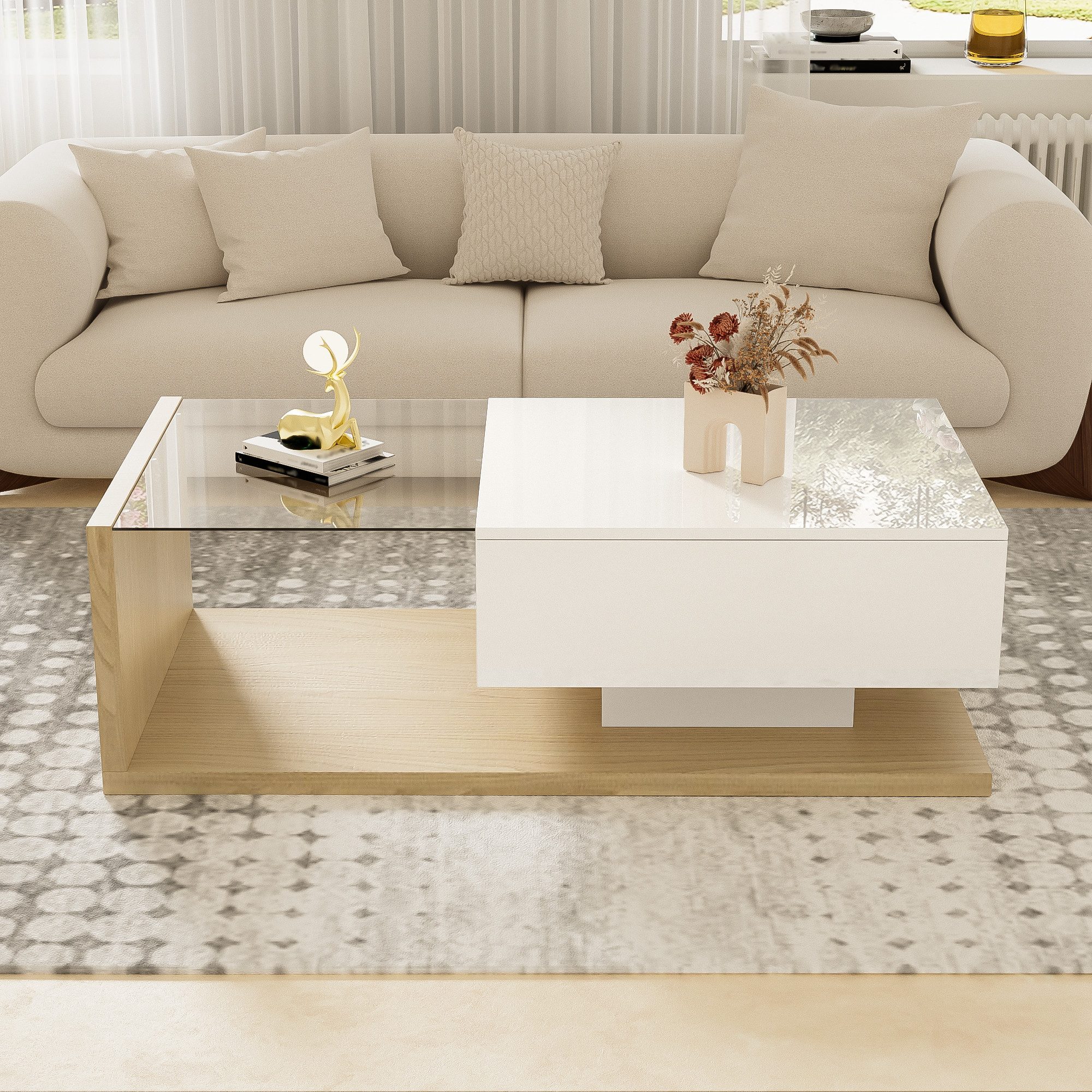 Celya Couchtisch Beistelltische, Couchtische mit Glas günstig online kaufen