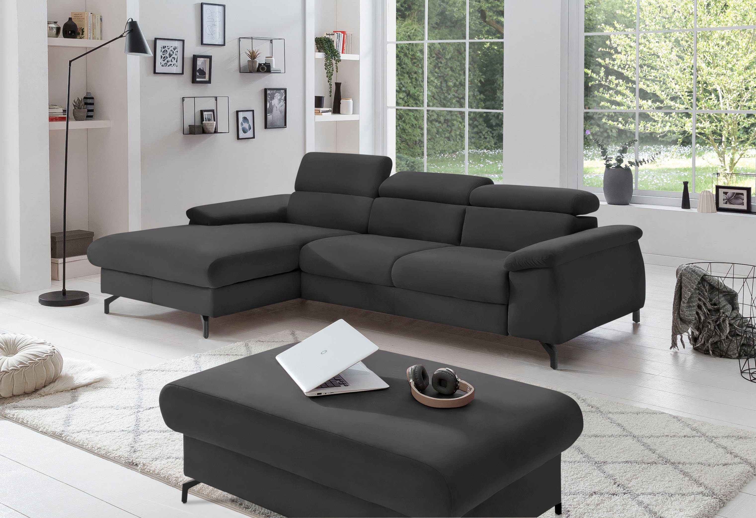 COTTA Ecksofa Kitty L-Form, B: 242 cm, mit Kopfteilverstellung, optional Bettfunktion & Bettkasten