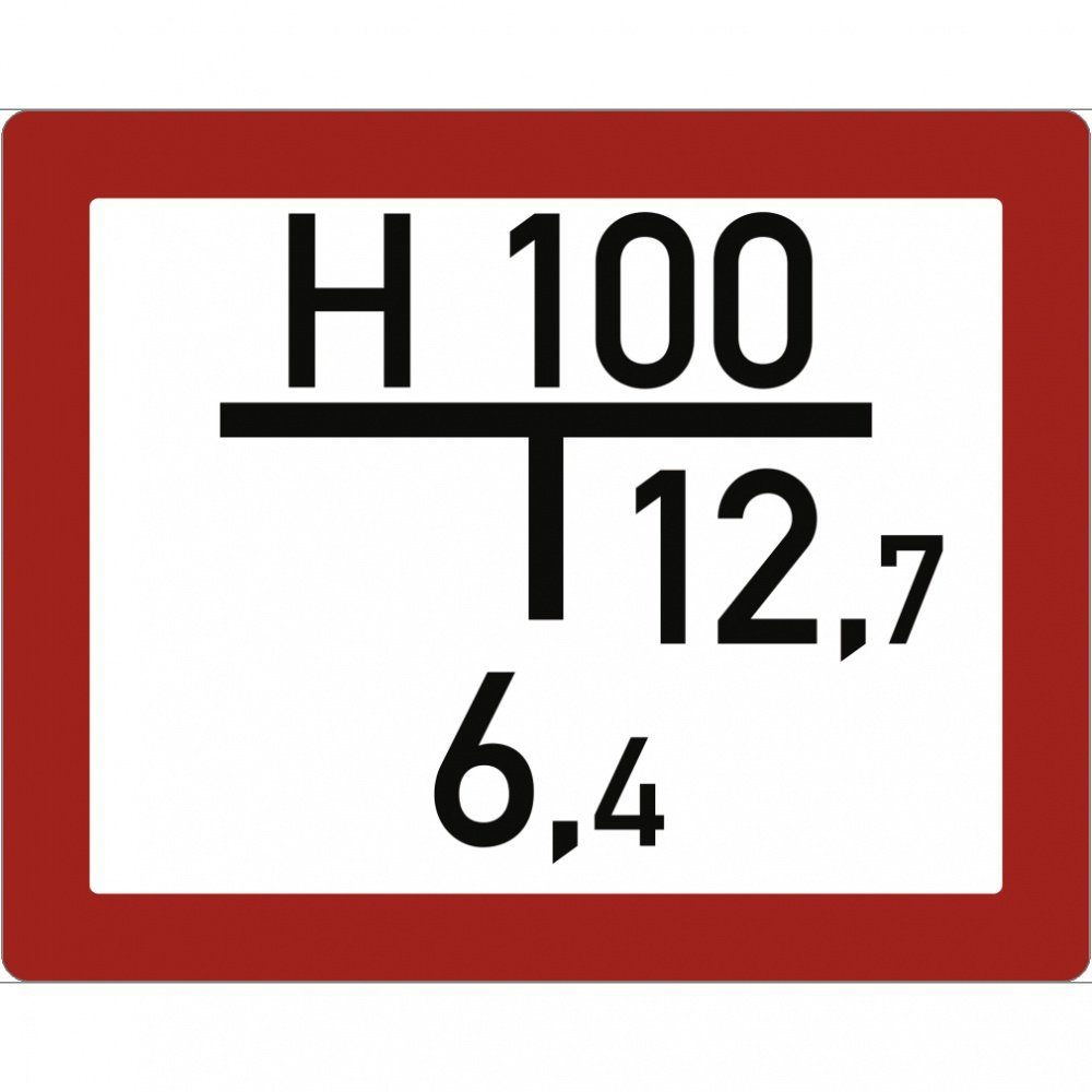 Hinweisschild Hinweisschild auf einen Unterflurhydranten (A) inkl. Beschriftung