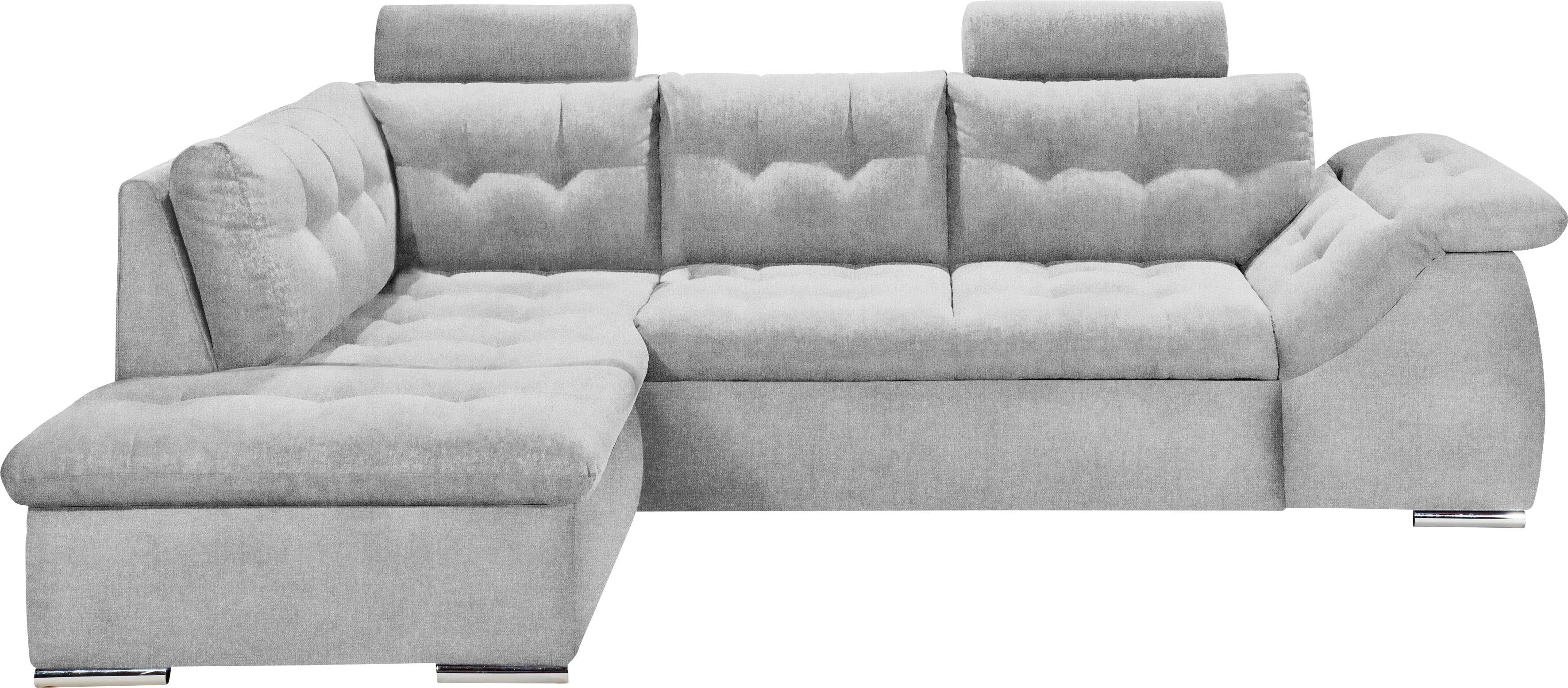 ED EXCITING DESIGN Ecksofa Oman, mit Bettfunktion, Bettkasten, Armteilverst günstig online kaufen
