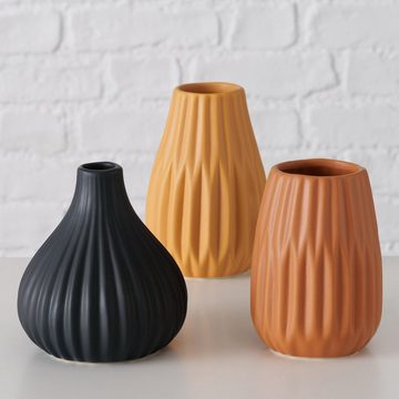 BOLTZE GRUPPE GmbH Tischvase Boltze, Vase Wilma, 3er-Set, Braun, Rotbraun, Schwarz