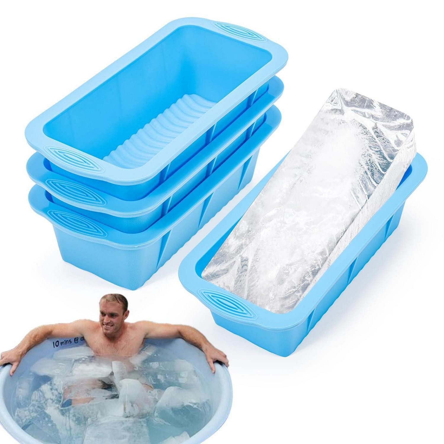 LuxusKollektion Eiswürfelform Eiswürfelform Silikon 4 Stück 4kg Eisbereiter Eisbaden Blue