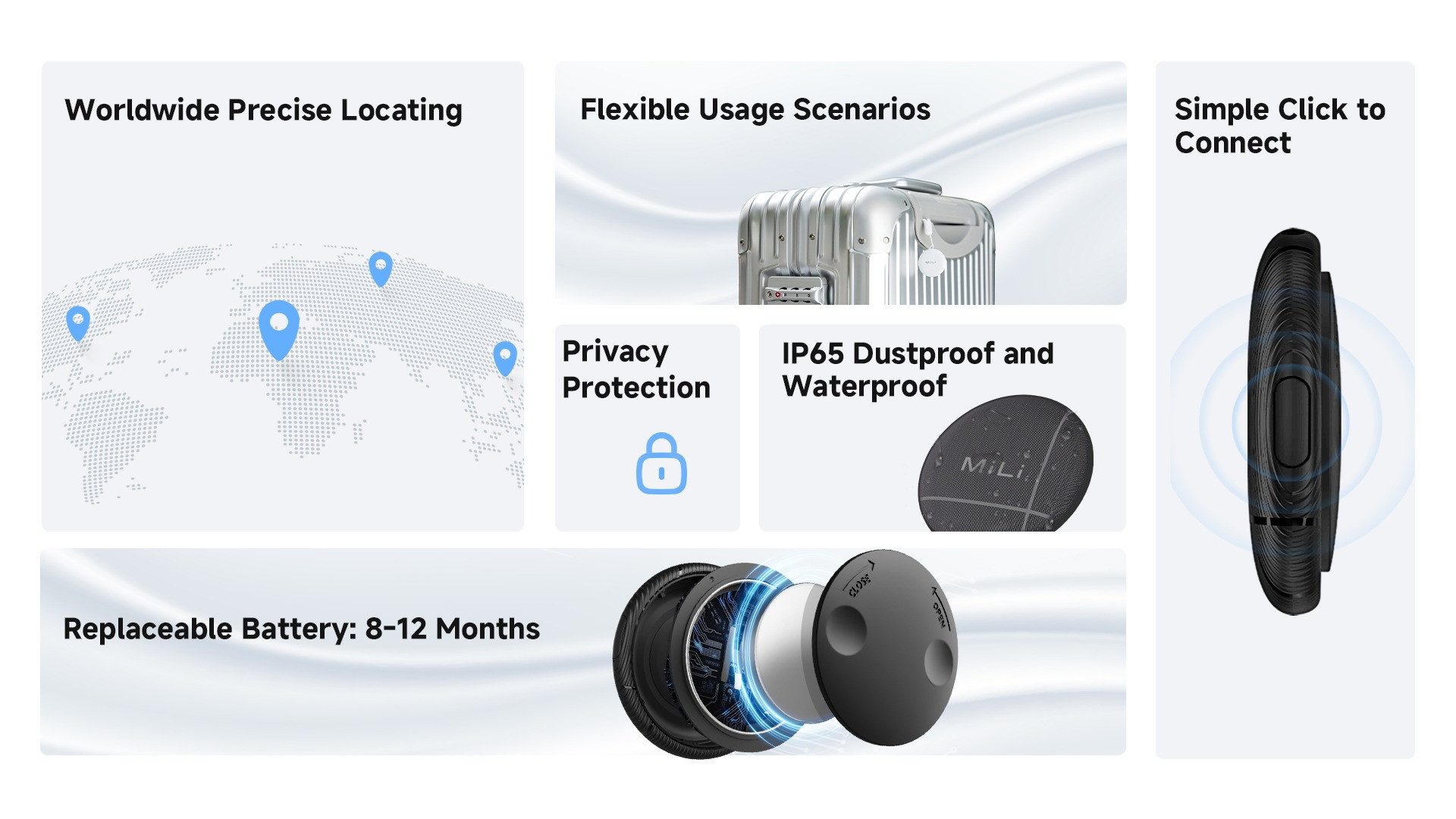 Mili LiTag Bluetooth-Tracker (Find My Tracker)