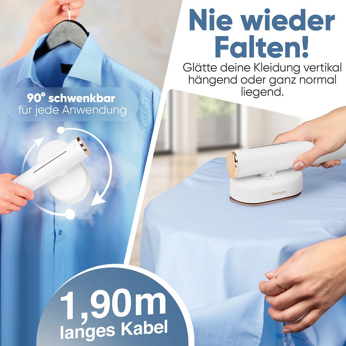 ProfiCare Dampfglätter PC-DG 3124, Dampfglätter, 30 Sek. Aufheizzeit, Steamer