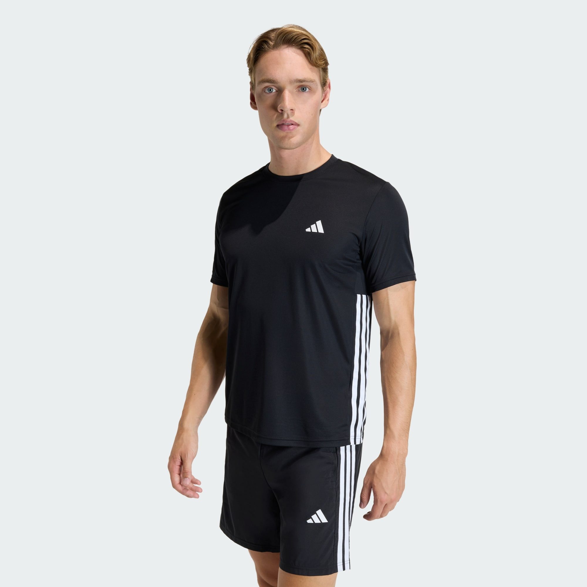 Trainingsshirt WORKOUT ESSENTIALS BASE 3-STREIFEN T-SHIRT