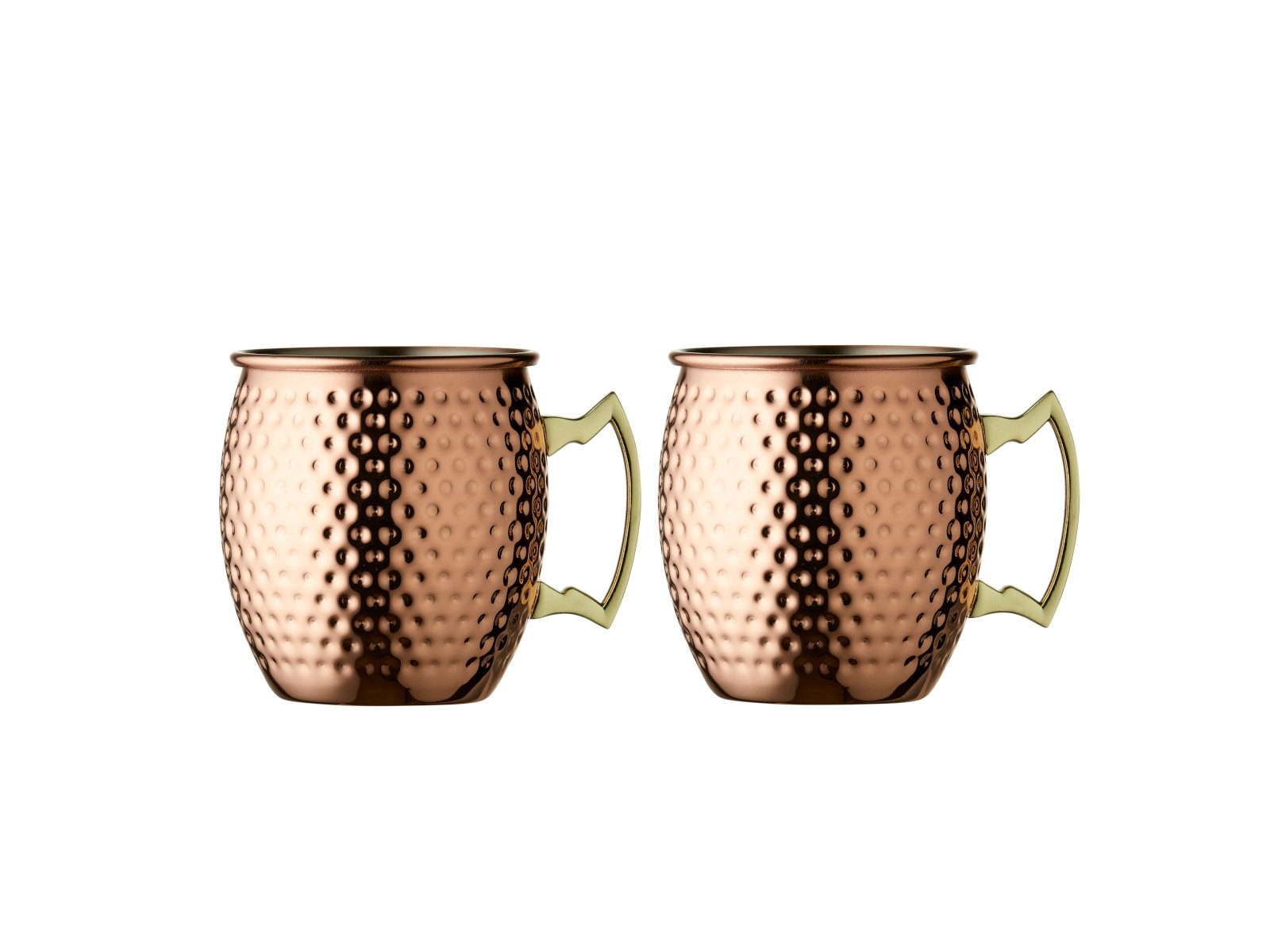 LYNGBY-GLAS Becher Moscow Mule Becher 0,5l Set2, Metall