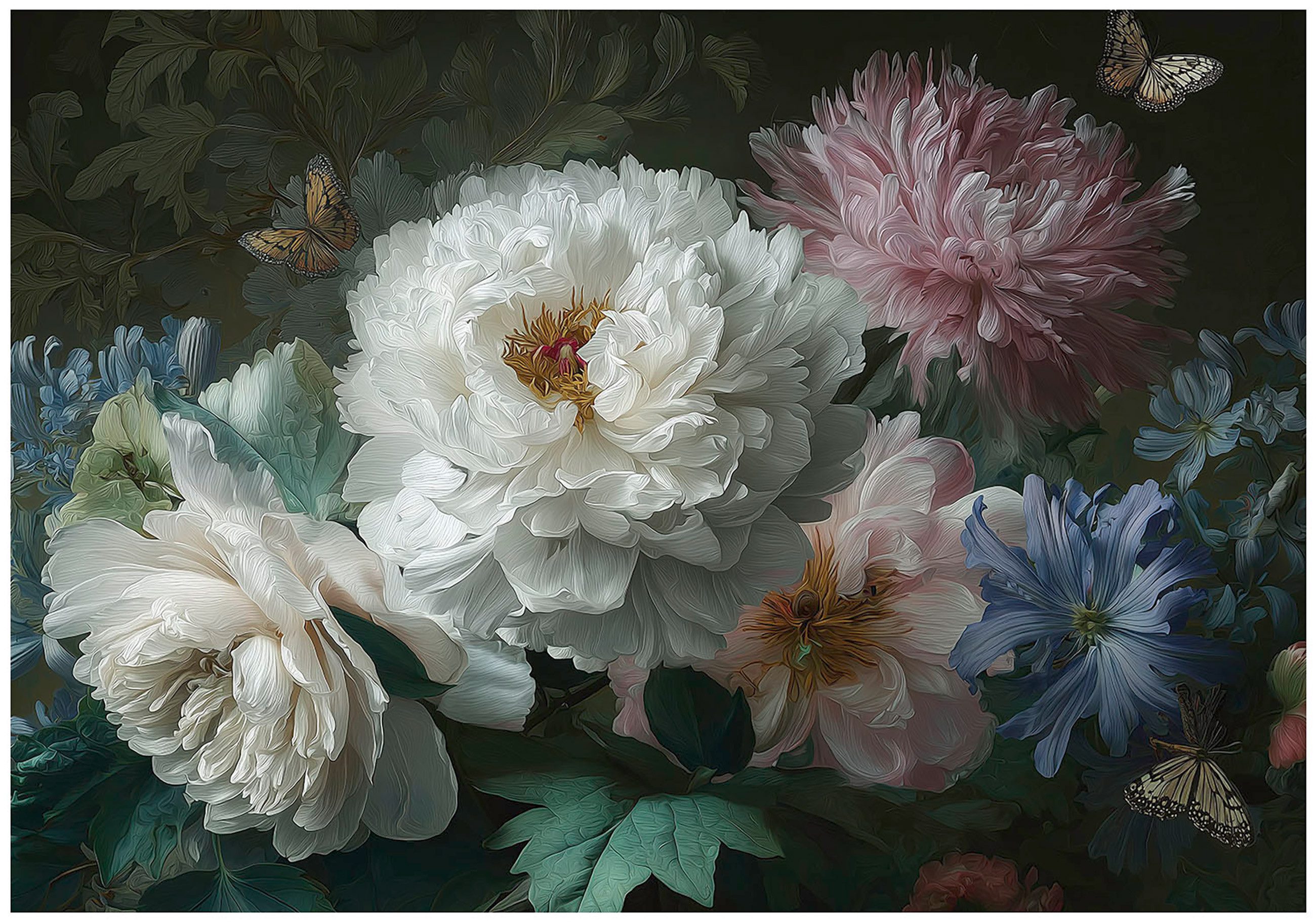 Wallarena Fototapete Blume Schmetterling Vlies Tapete günstig online kaufen