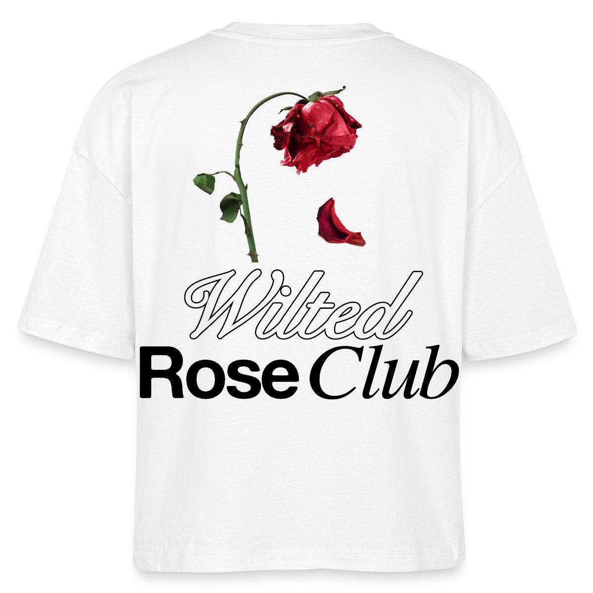 T-Shirt Vintage Love Streetwear Rose Design Boxy Shirt Damen