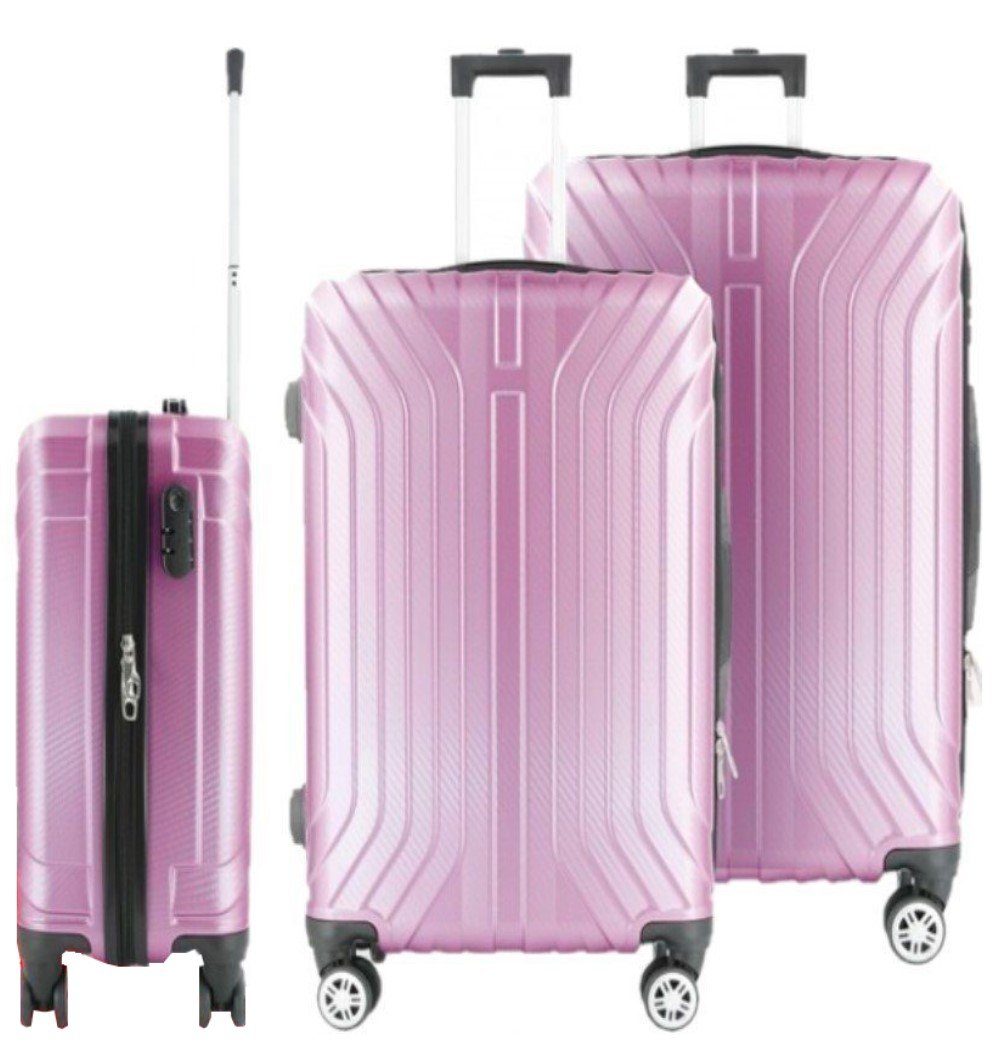 KESSMANN HOFFMANN Kofferset Hartschalenkoffer Set 3 Teilig Kofferset L XL XXL mittel groß Koffer, 4 Rollen, (Koffer-Set, 3 tlg., Leichtgewicht Rollkoffer 360° Rollen Reisen Urlaub Reisekoffer Set), Trolley Gepäckset Hartschalenkoffer Urlaubskoffer Handgepäck Organizer