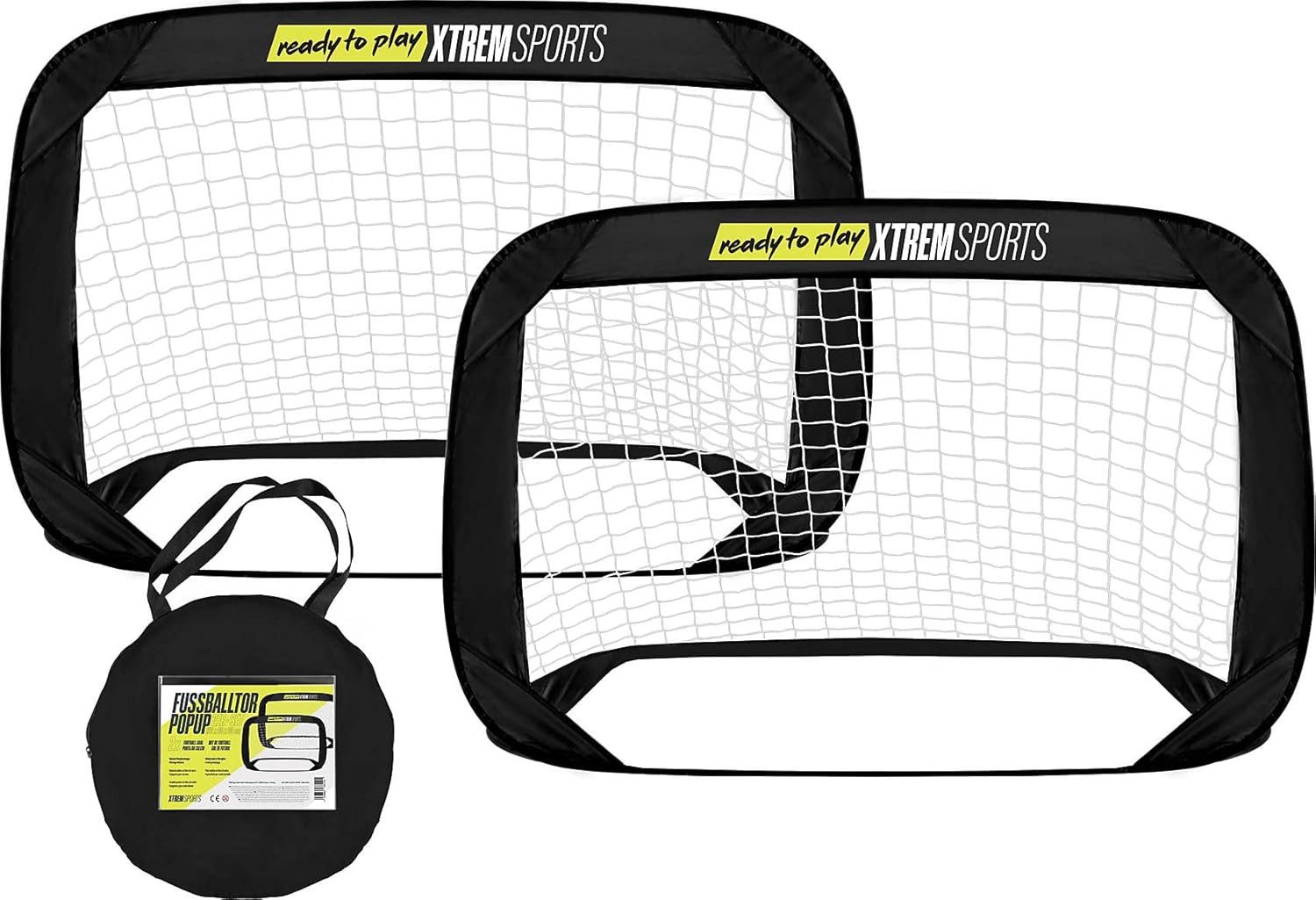 Spiel XTREM Toys Pop-Up Fußballtor 2er Set 120×80×80 cm