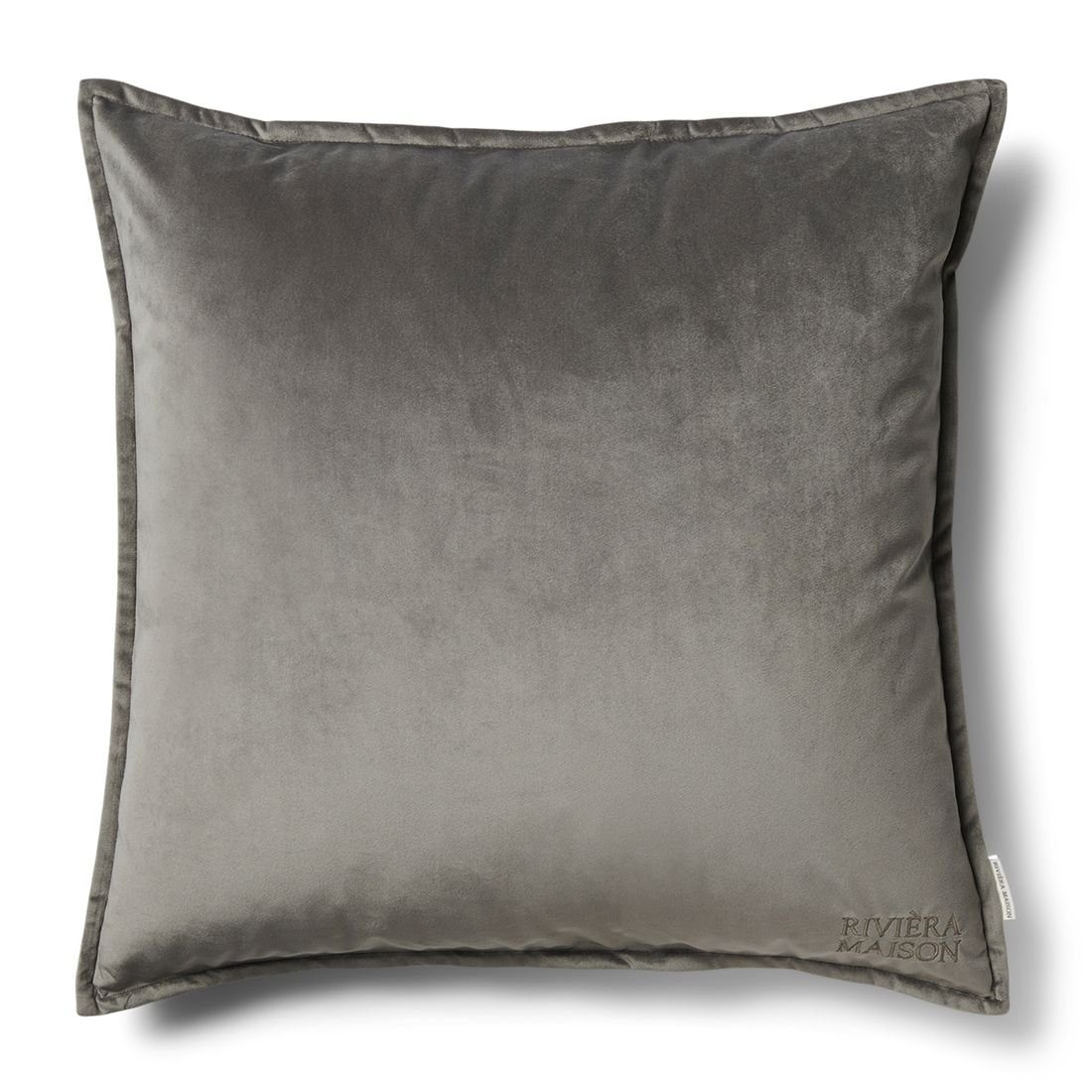 Rivièra Maison Dekokissen RM Velvet Pillow Cover grey 60x60, Kissenbezug