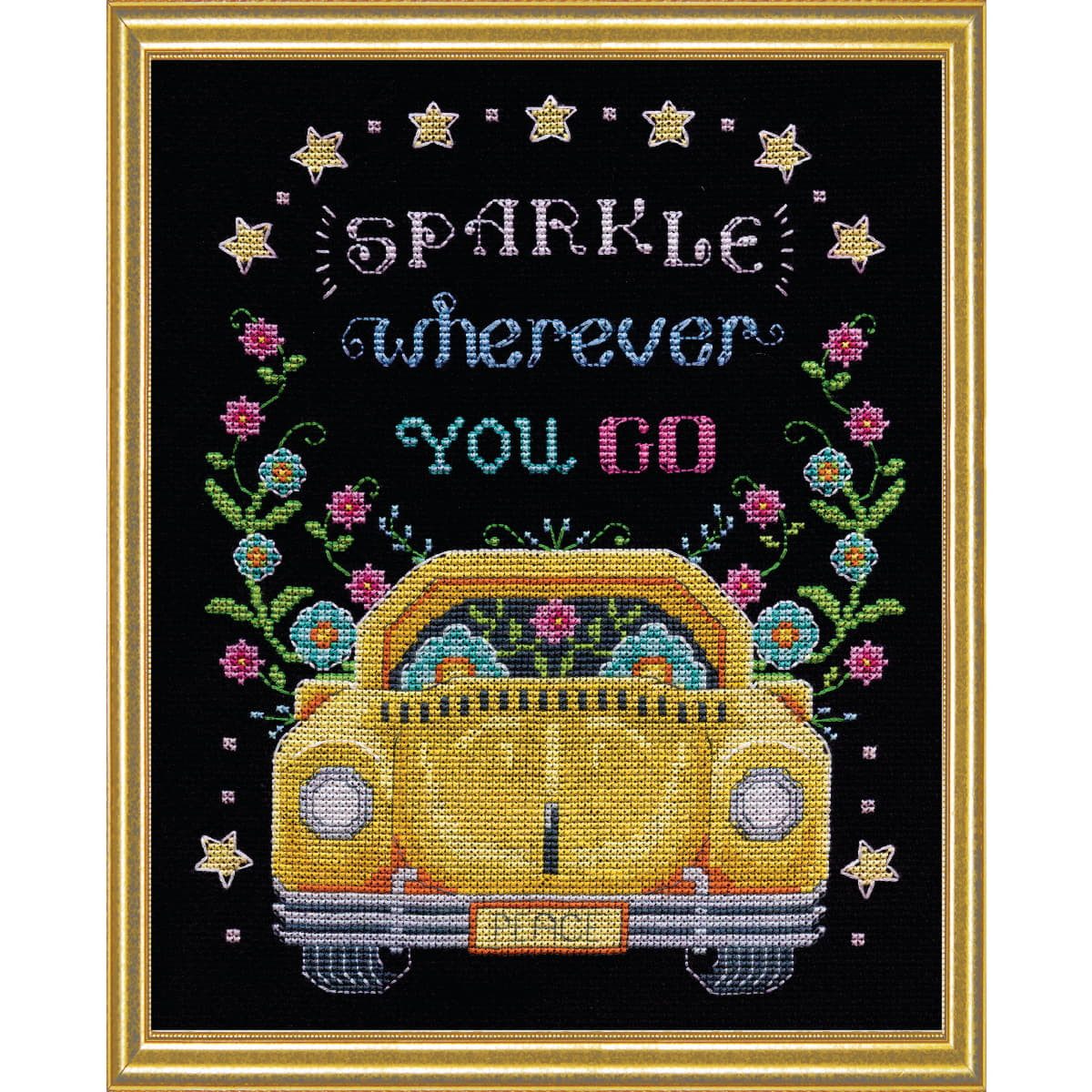 Design Works Crafts Kreativset Design Works Kreuzstich Stickpackung "Glanz", Zählmuster, 20x25cm, (embroidery kit by Marussia)