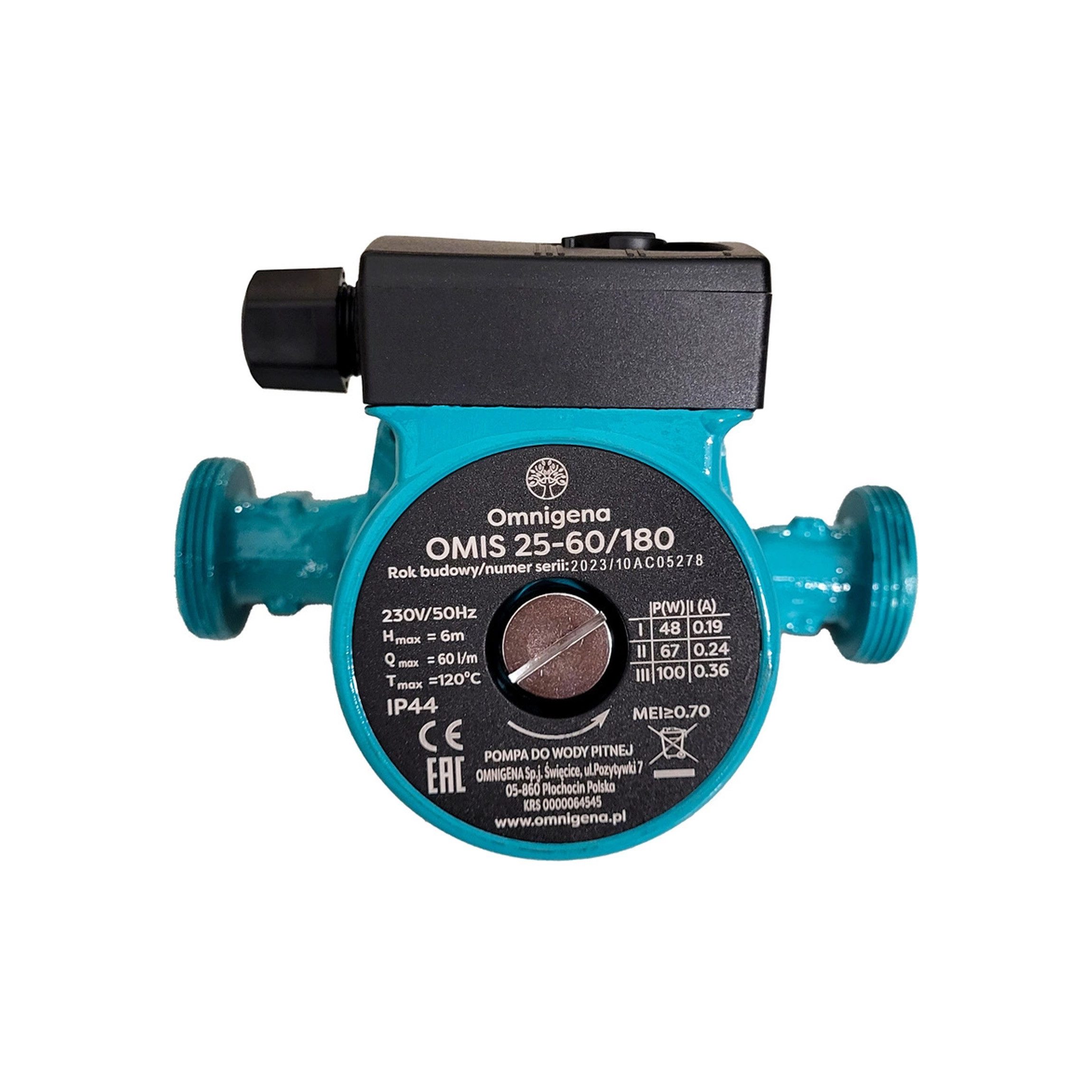 Omnigena Umwälzpumpe OMNIGENA Omis 25-60/180 Umwälzpumpe – Heizungspumpe 230 V (1-tlg)