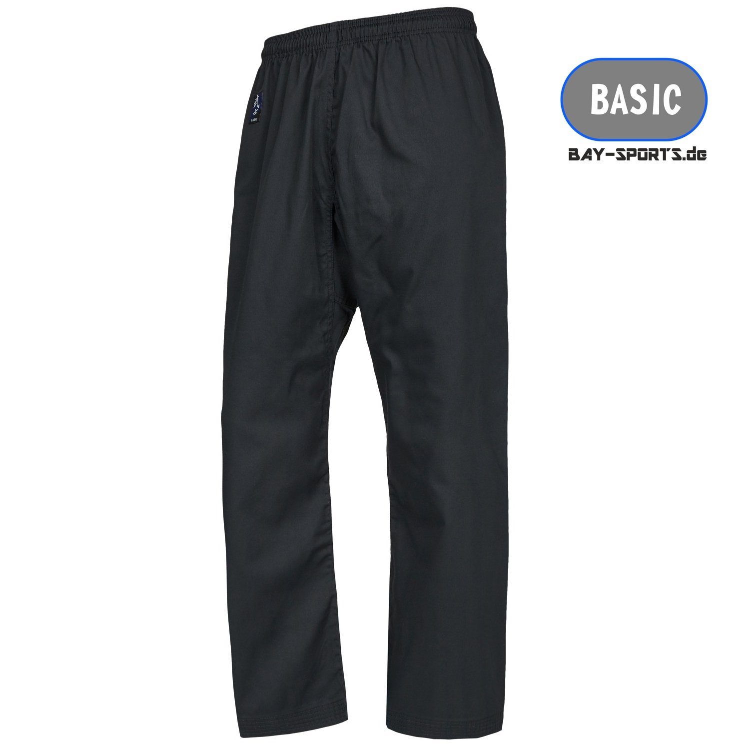 BAY-Sports Sporthose Karatehose Kampfsporthose Hose Karate Krav Maga Basic schwarz (1-tlg) Allround für Kinder und Erwachsene