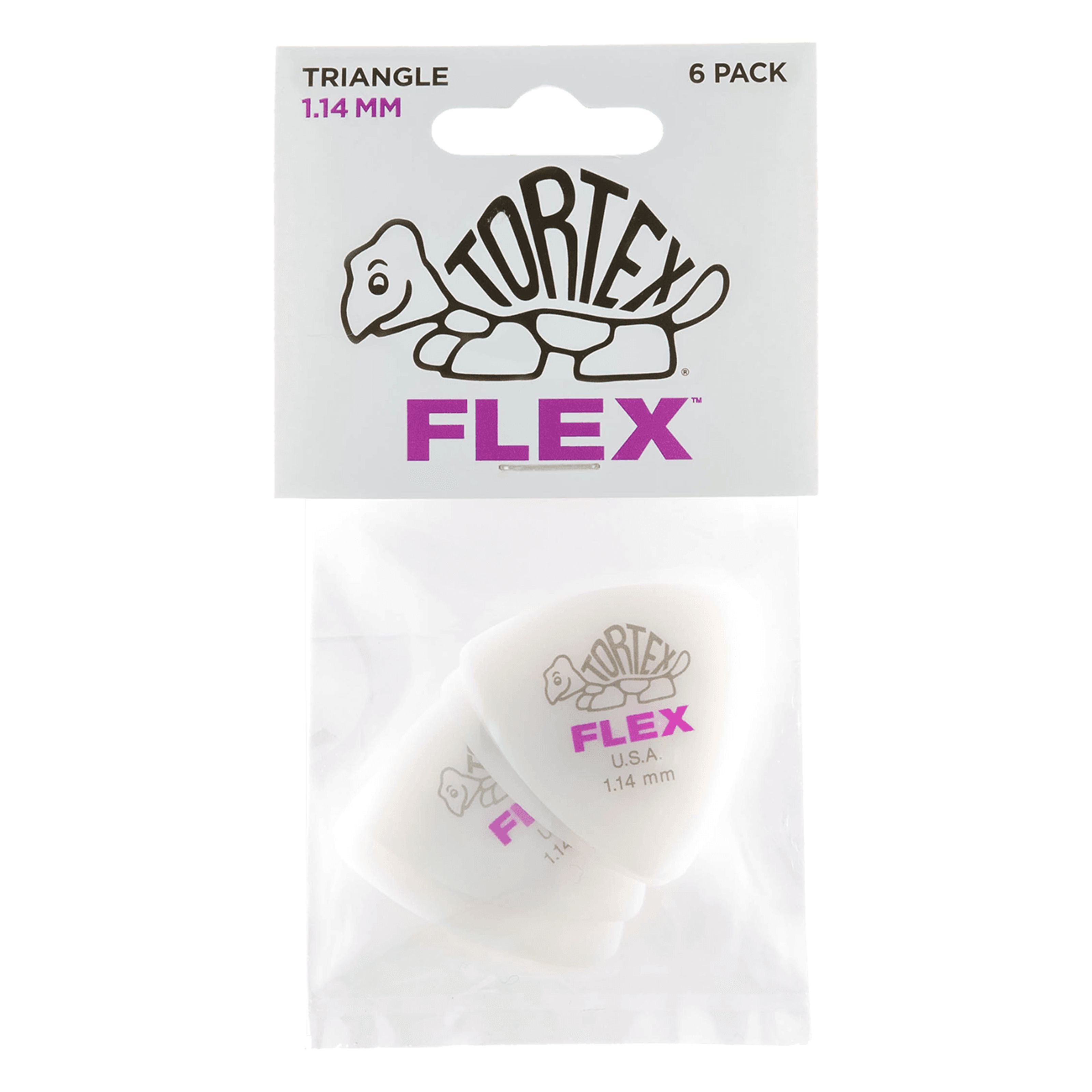Dunlop Plektrum, 456P1.14 Tortex Flex Triangle Picks 1,14 mm - Plektren Set