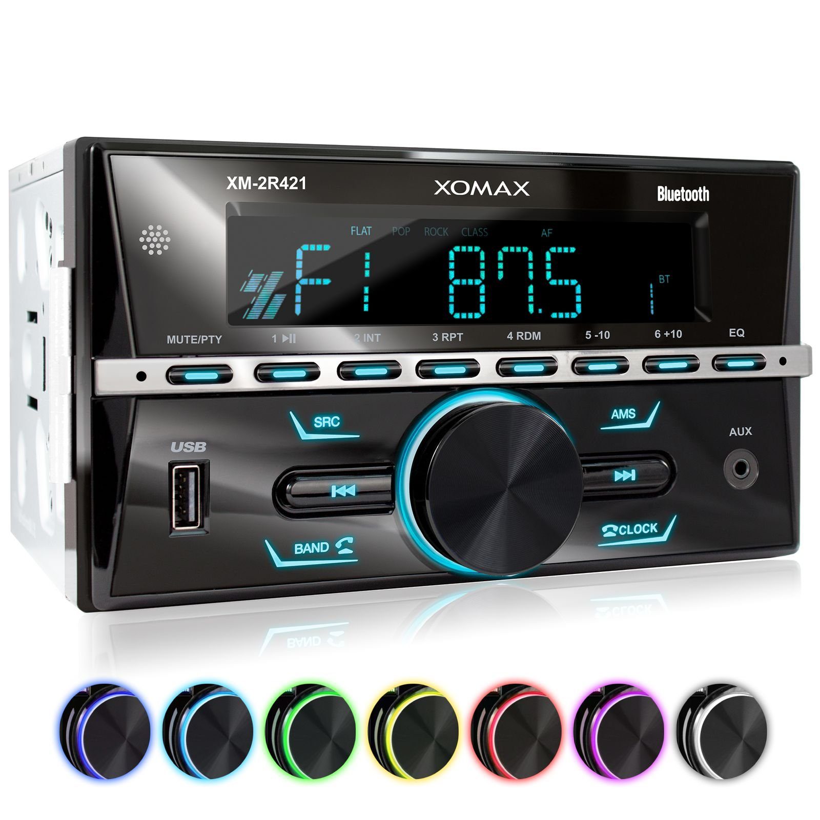 XOMAX XM-2R421 Autoradio mit Bluetooth, USB und AUX-IN, 2 DIN Autoradio