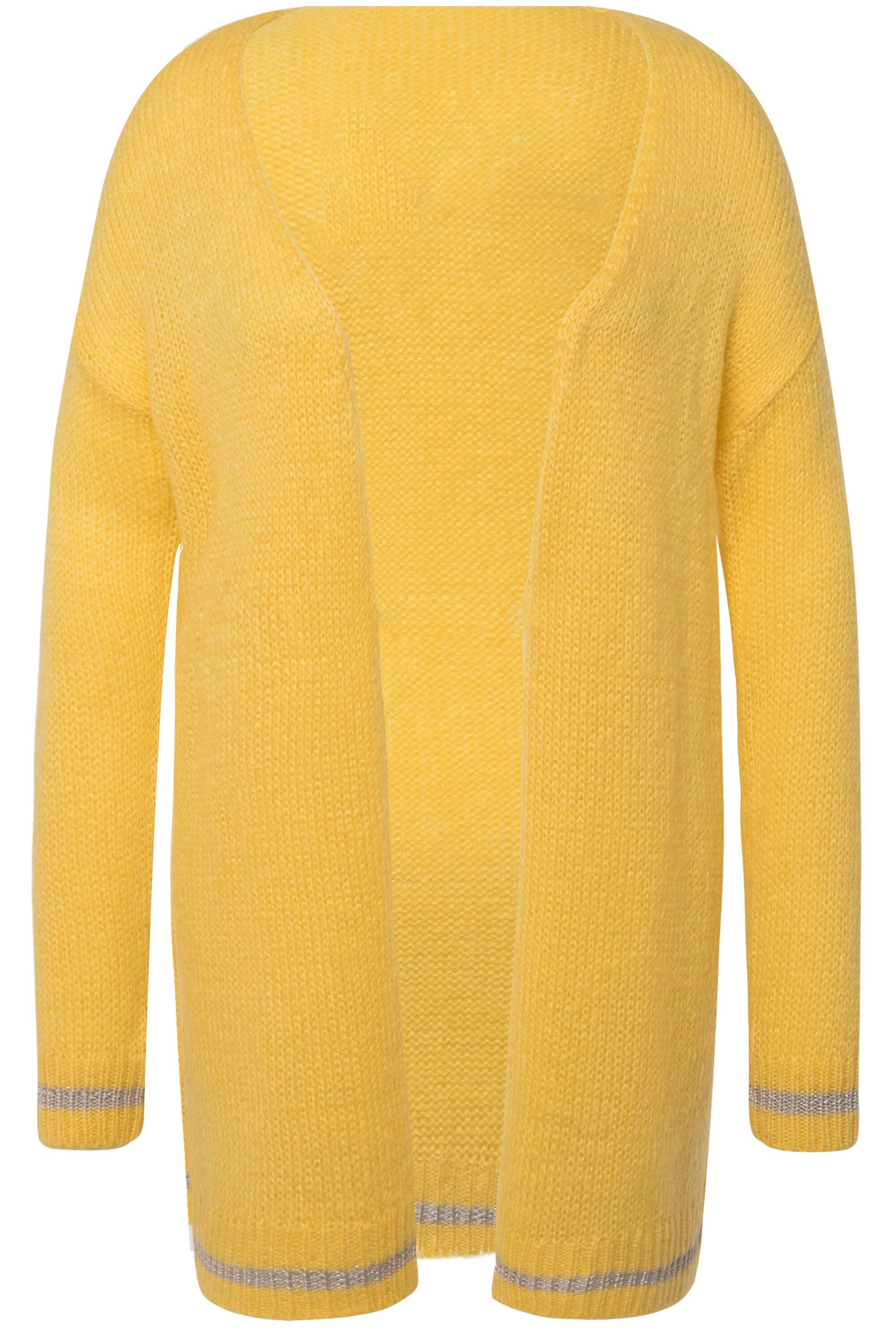 MIAMODA Strickjacke Strickjacke Glitzer-Bündchen offene Form günstig online kaufen