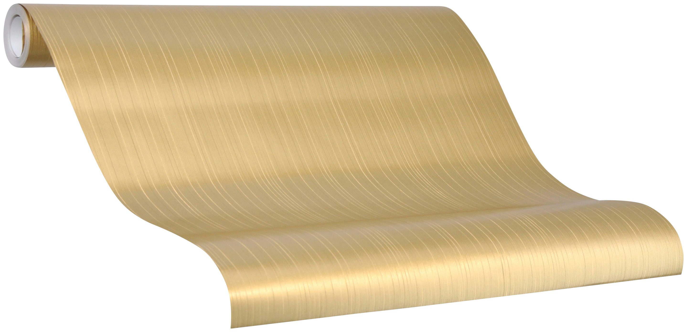 Glööckler Vliestapete, Streifen, längsgestreift, schimmernd, (1 St), moderne Tapete für Wohnzimmer Schlafzimmer Küche