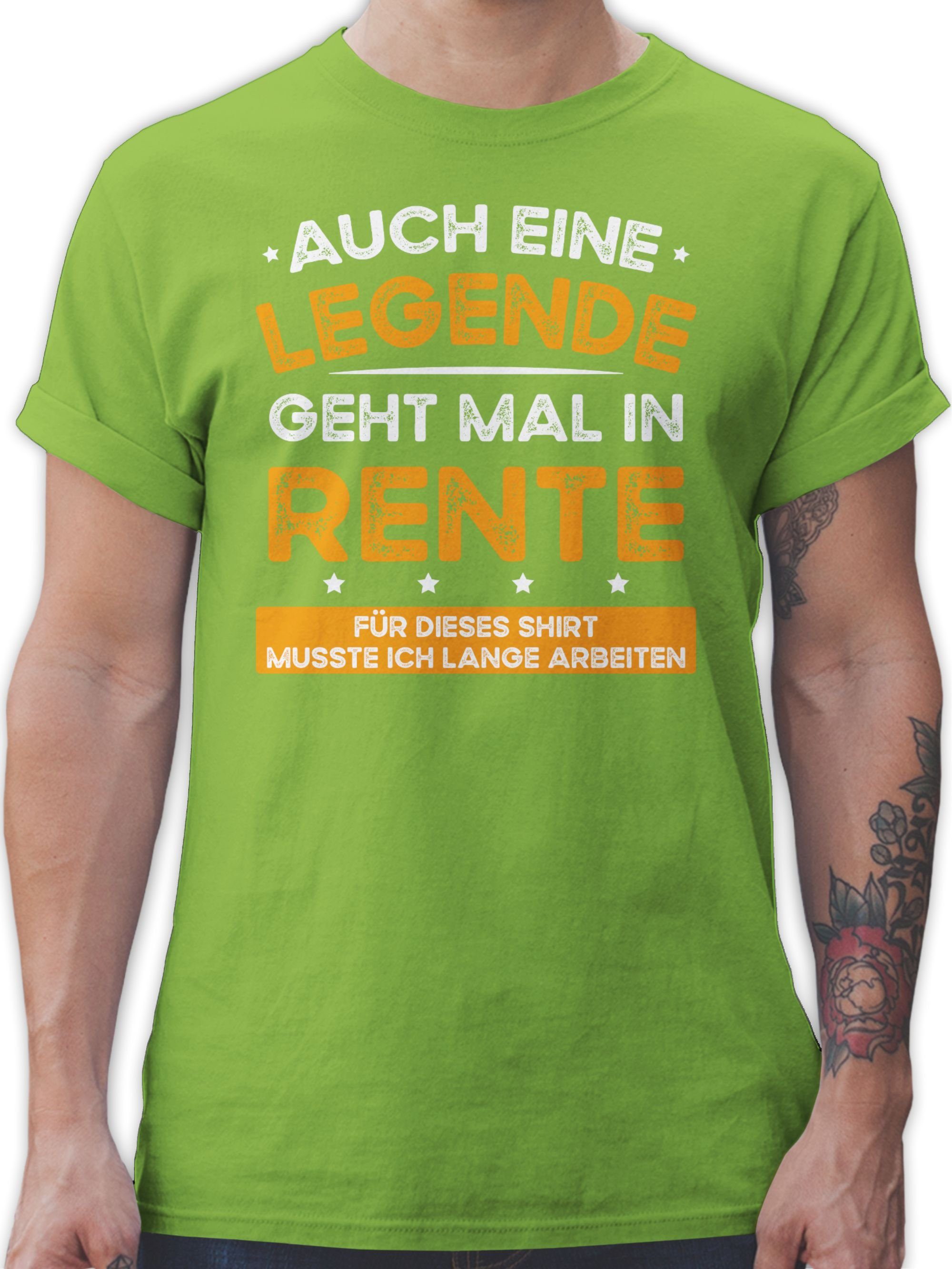 mal geht Rentner Legende Shirtracer 03 Geschenk Rente T-Shirt Auch Hellgrün eine in