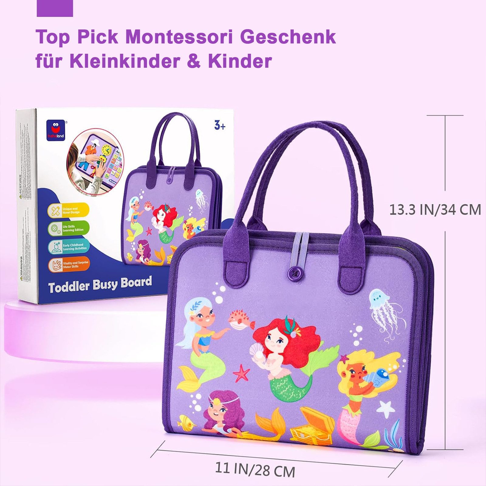 REDOM Lernspielzeug Kinder Tragbares Filz Lernboard Montessori Busy Board ( günstig online kaufen