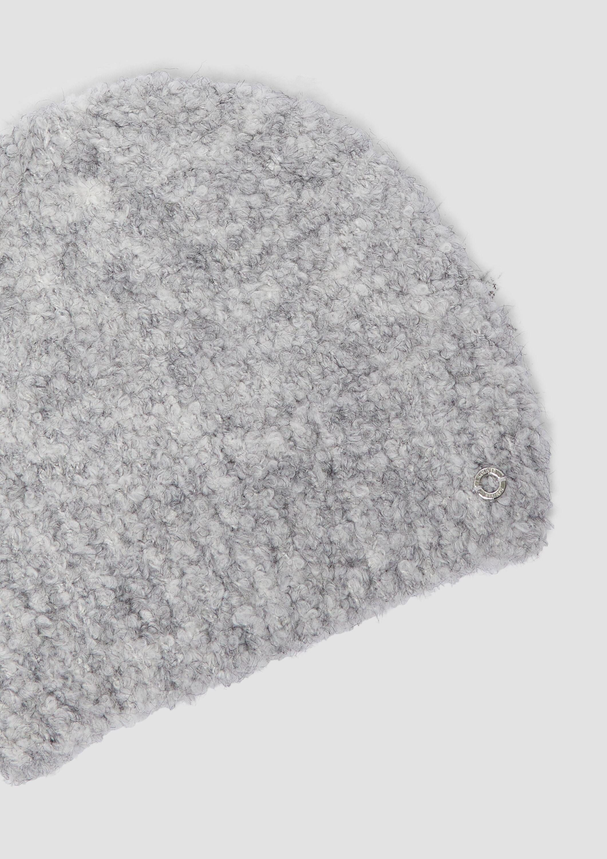 s.Oliver Strickmütze Mütze Beanie in Bouclé-Optik