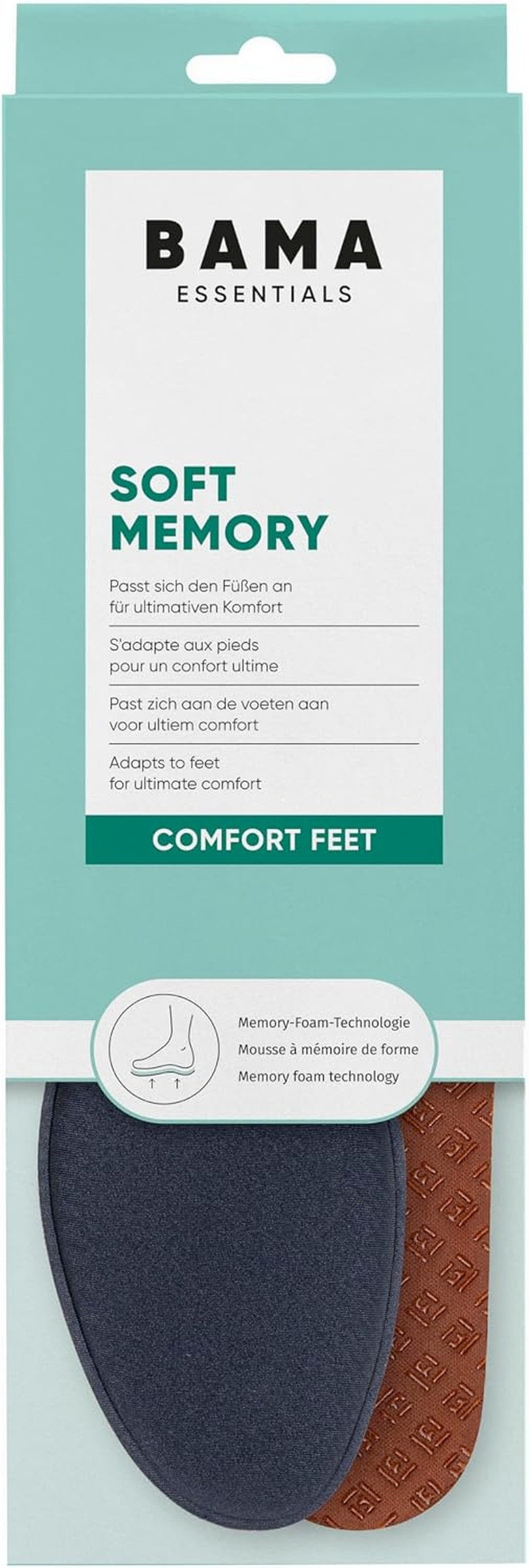 BAMA Group Fuß- und Gelenkdämpfer BAMA Soft Memory Impression Einlegesohlen mit Memory Foam, 1 Paar