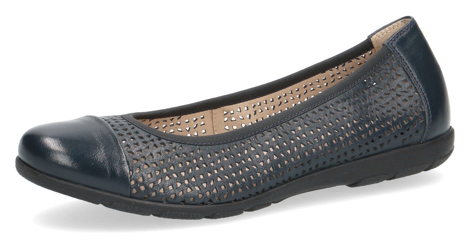 Caprice Ballerina, Slipper, Bequemschuh, Schlupfschuh mit Perforation