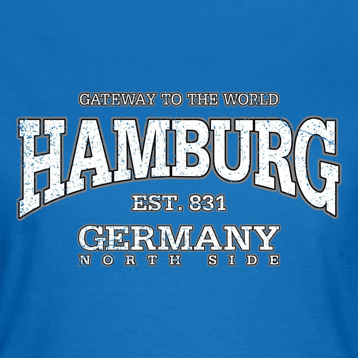 Spreadshirt T-Shirt Hamburg Deutschland Seit 831 Frauen T-Shirt (1-tlg) Slim Fit, fällt klein aus