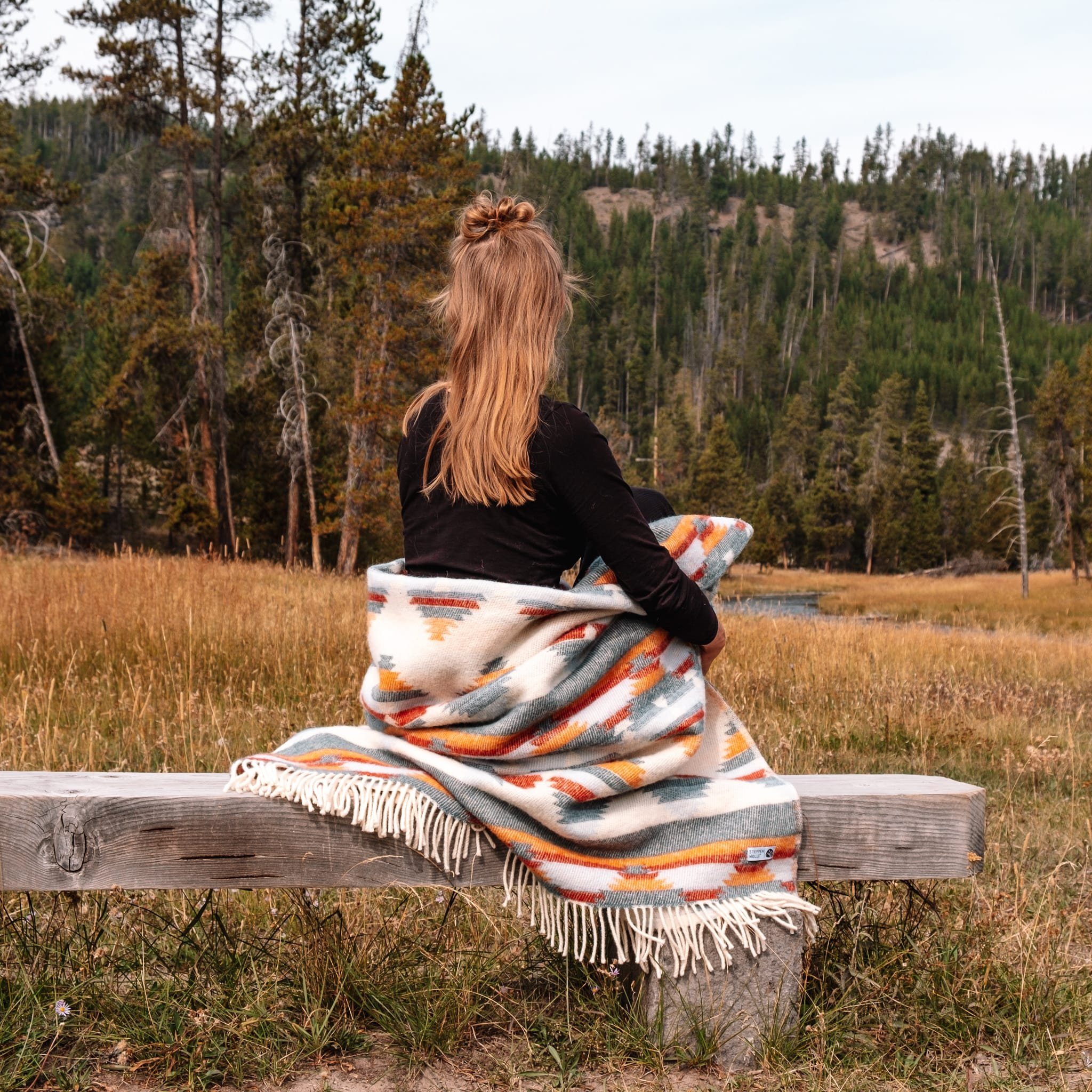 Wolldecke ZION, Steppenwolle, Nachhaltige Kuscheldecke 130x200cm, Made in EU aus 100% Schurwolle