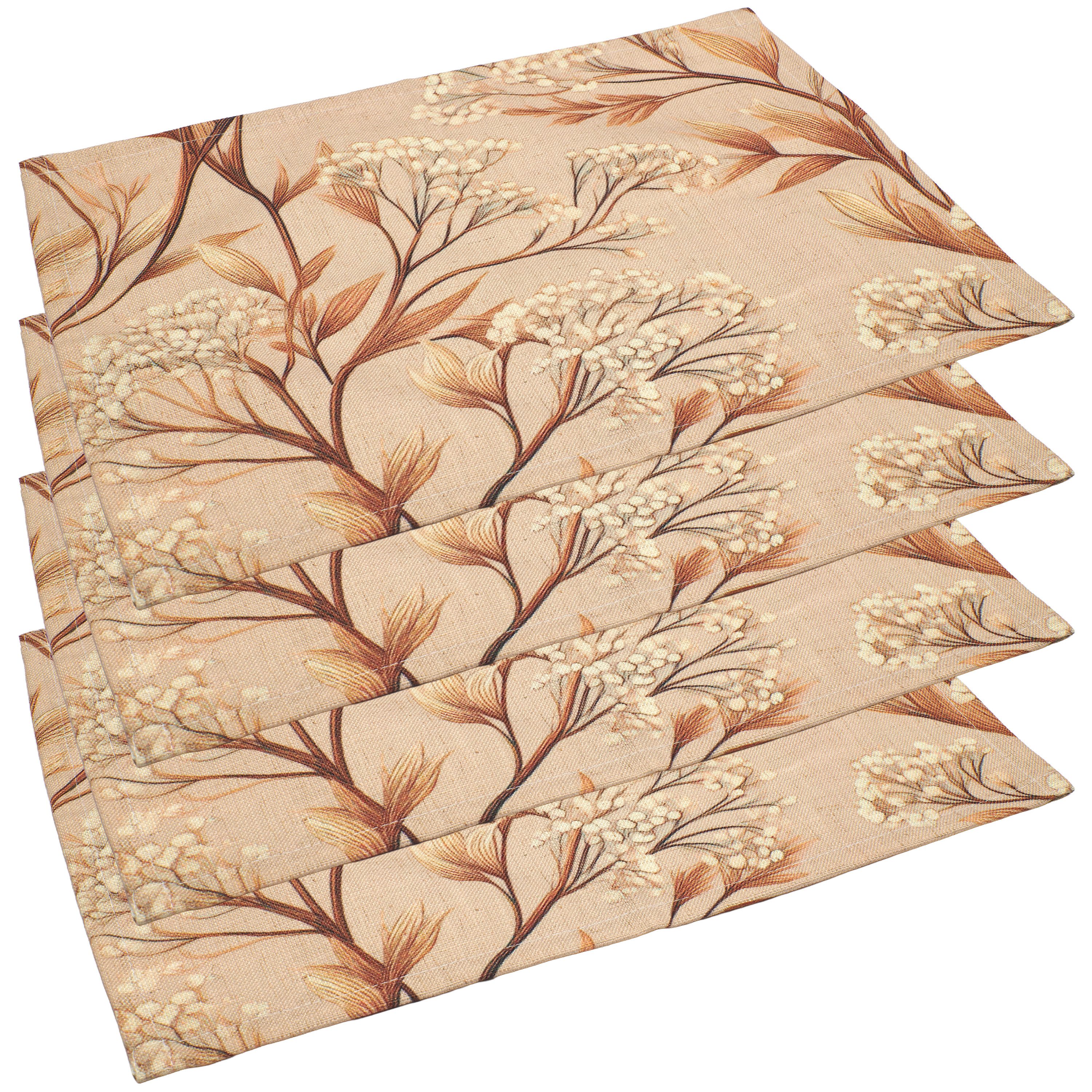 Creativ home Platzset Tischset aus Stoff, (Packung, 4-St), mit schönem Blumenmotiv