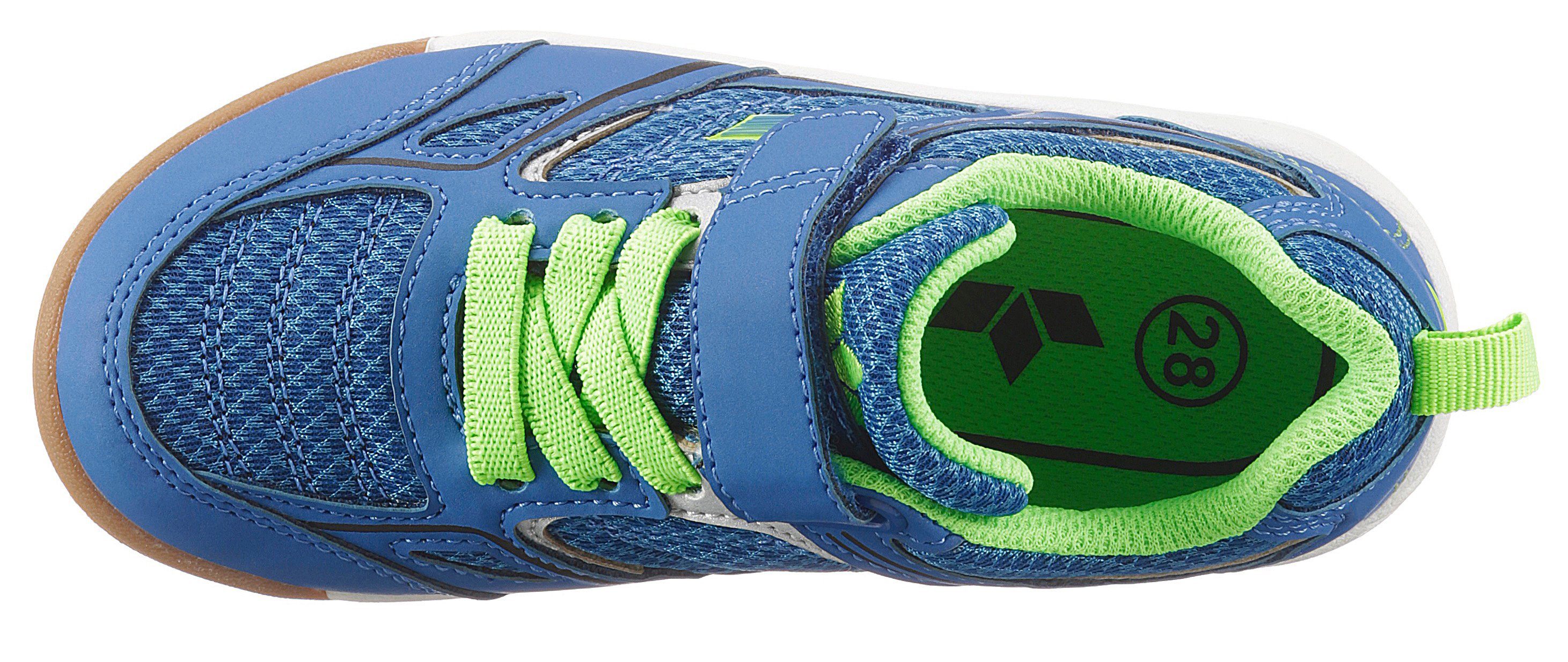zusätzlichem Lico Klettverschluss Sneaker Racine blau mit lemon VS
