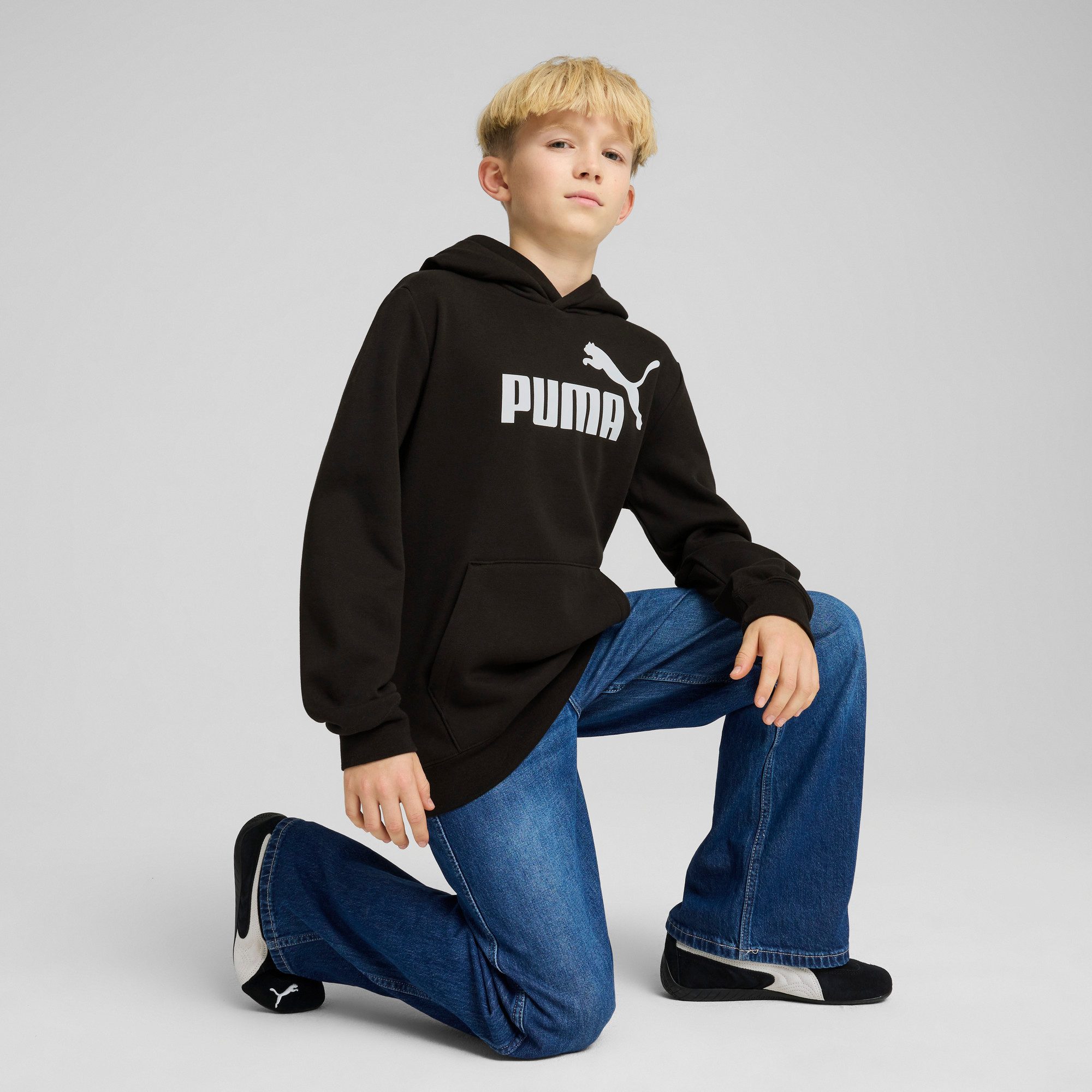 PUMA Kapuzensweatshirt ESS NO 1 LOGO HOODIE FL B mit Rundhalsausschnitt, mit Kapuze mit Jerseyfutter