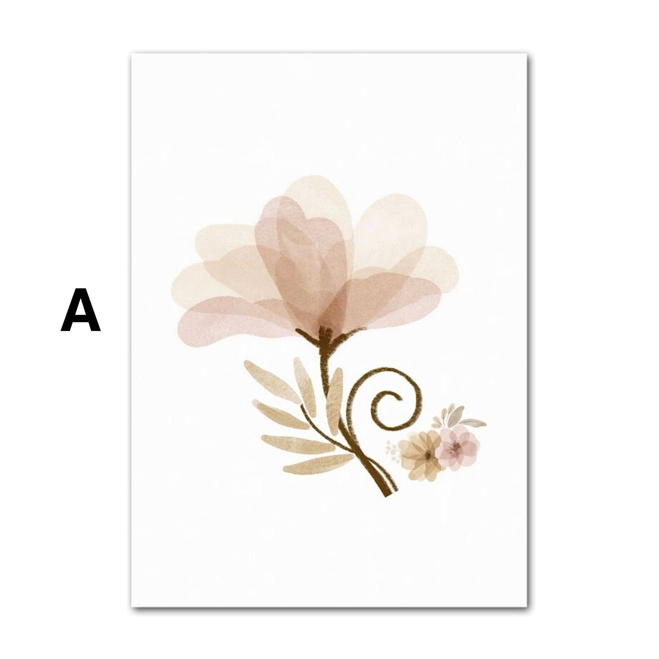 JUSTGOODMOOD Poster Kinder süße Tiere im Boho Stil Bär Reh Regenbogen Vogel und Blume als, I (1 St)