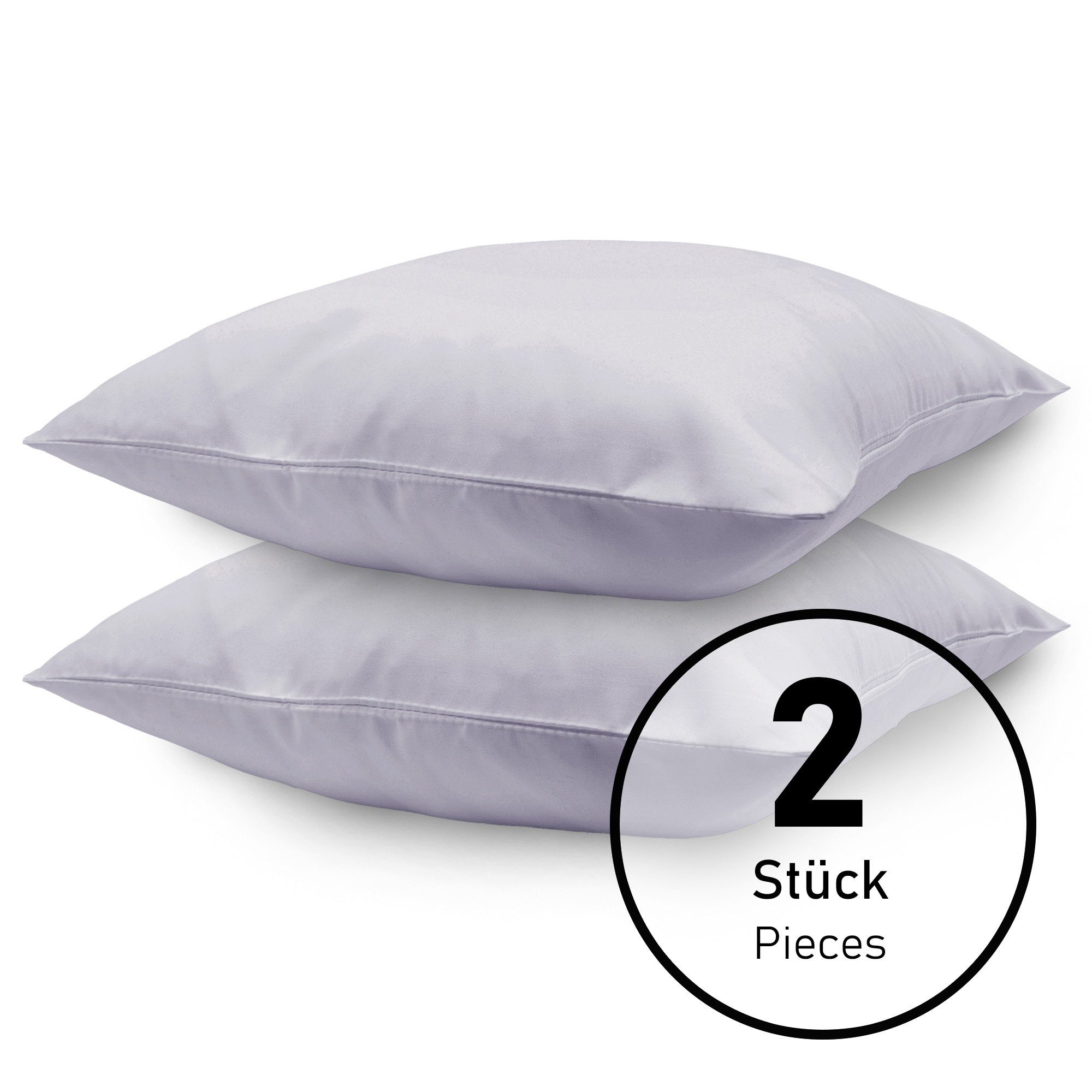 NatureMark Kissenbezüge 2er Pack Mikrofaser Kissenbezug, grau) günstig online kaufen