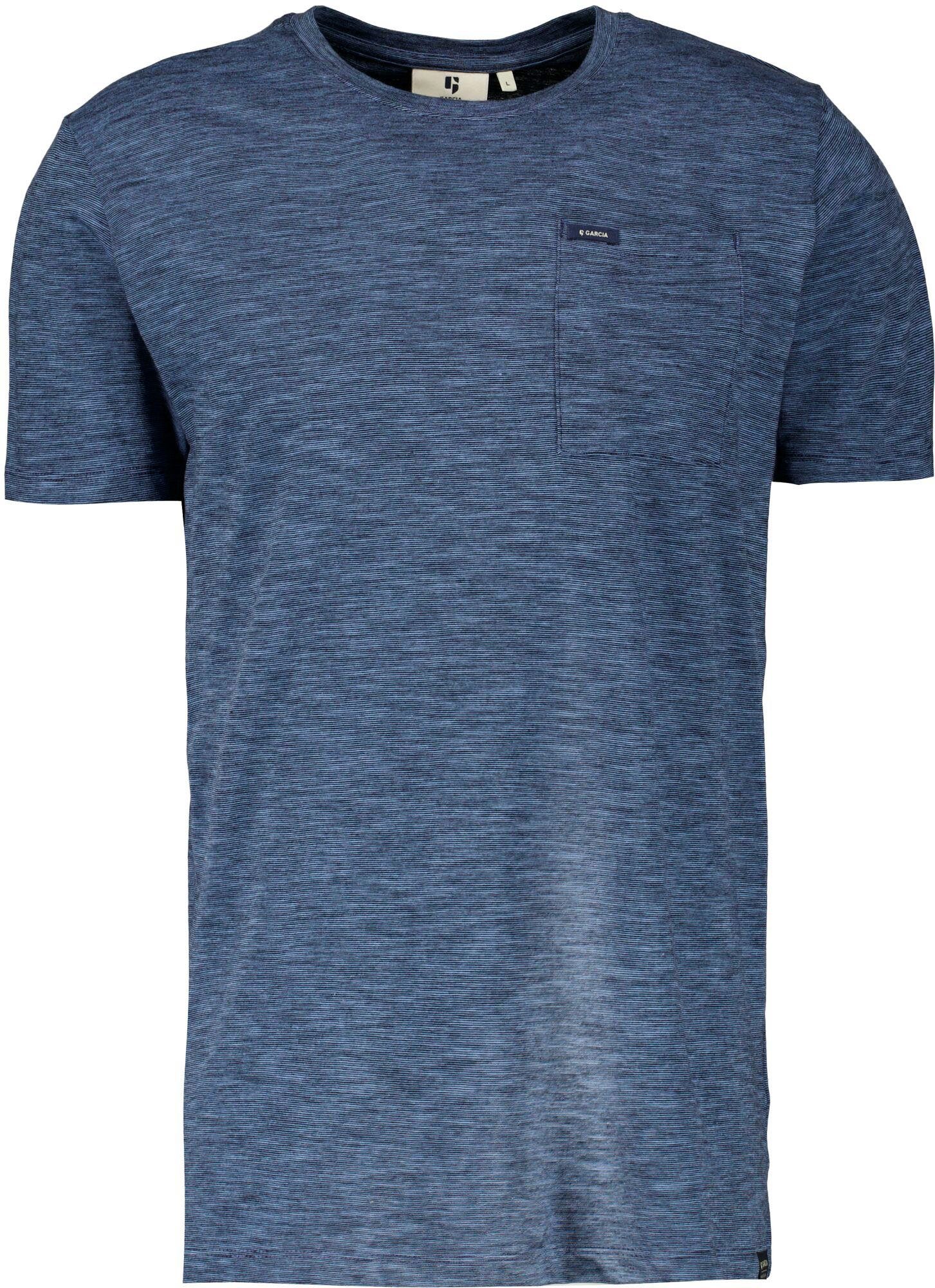 blue mit Brusttasche (1-tlg) Garcia T-Shirt lake